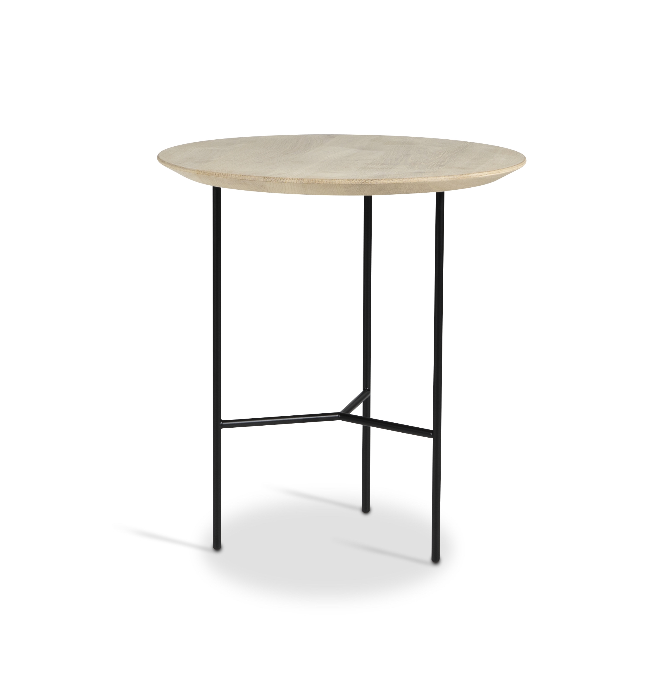 Tribeca Sidobord Såpad Ek/Svart Ø47