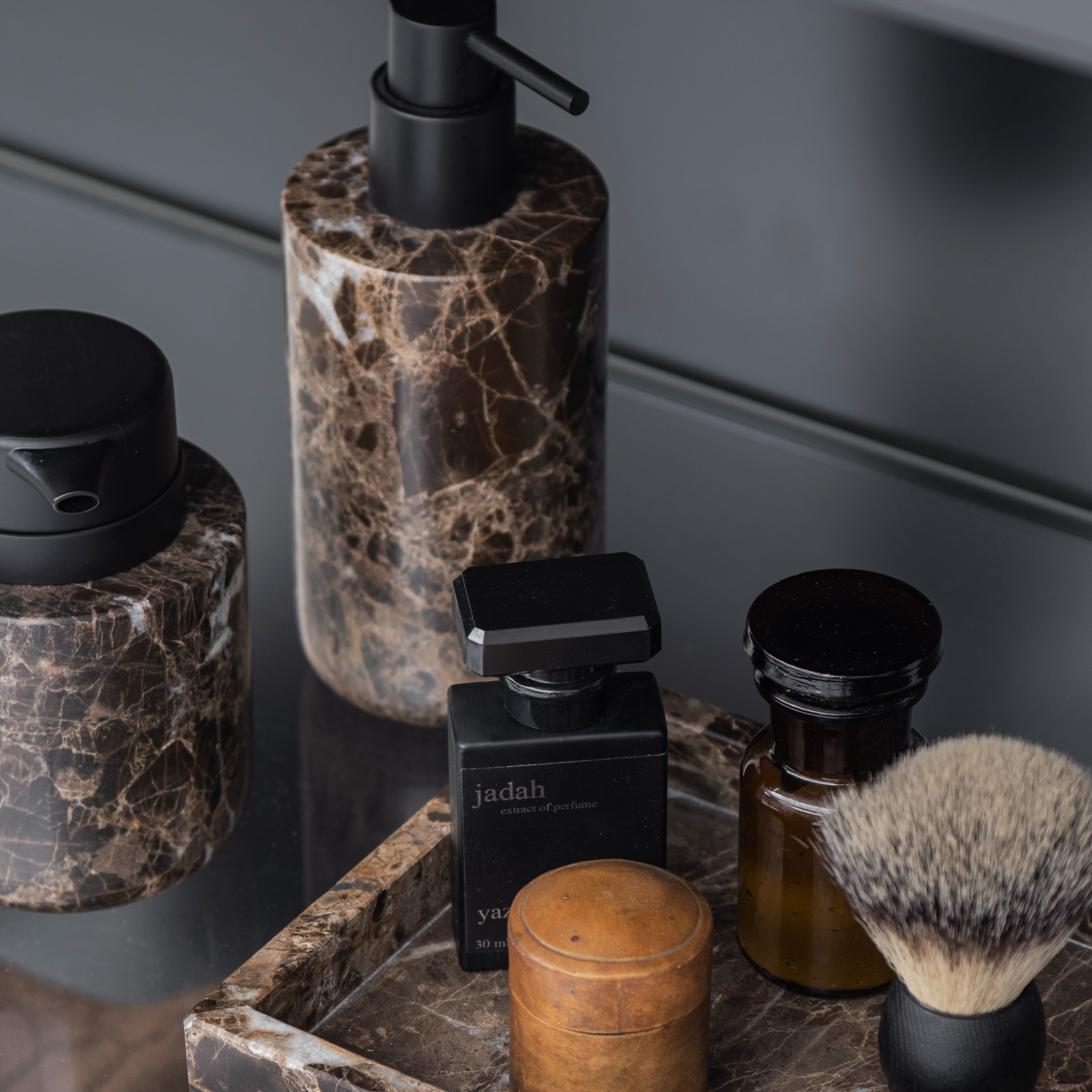 Mette Ditmer Marble Seifenspender Braun Niedrig