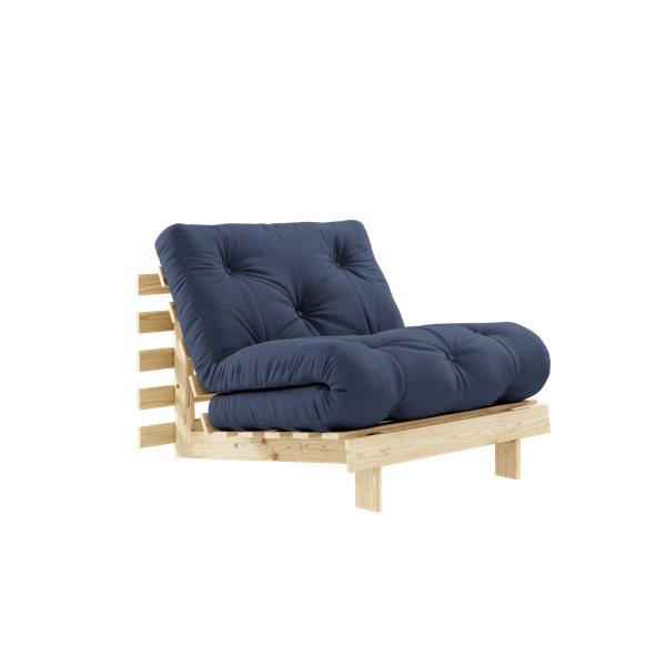 Karup Design - Roots Bäddfåtölj Natur/Navy 90cm - Blå