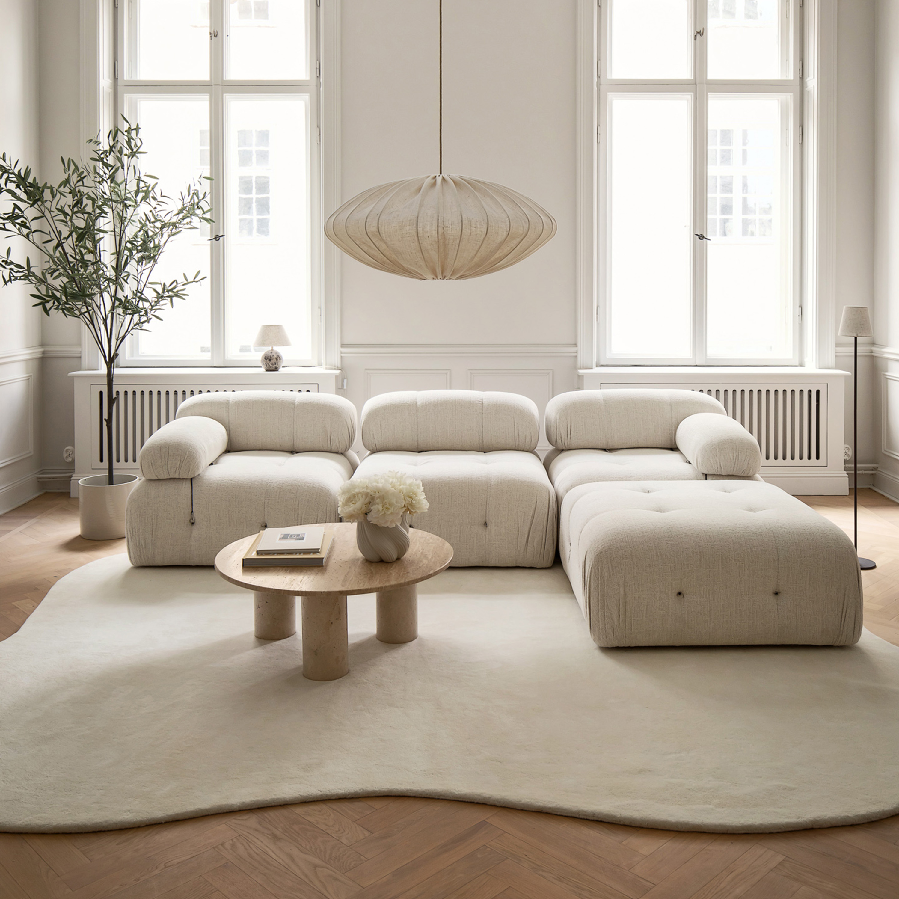 Sleepo Collection Stormi Wollteppich White 300x400