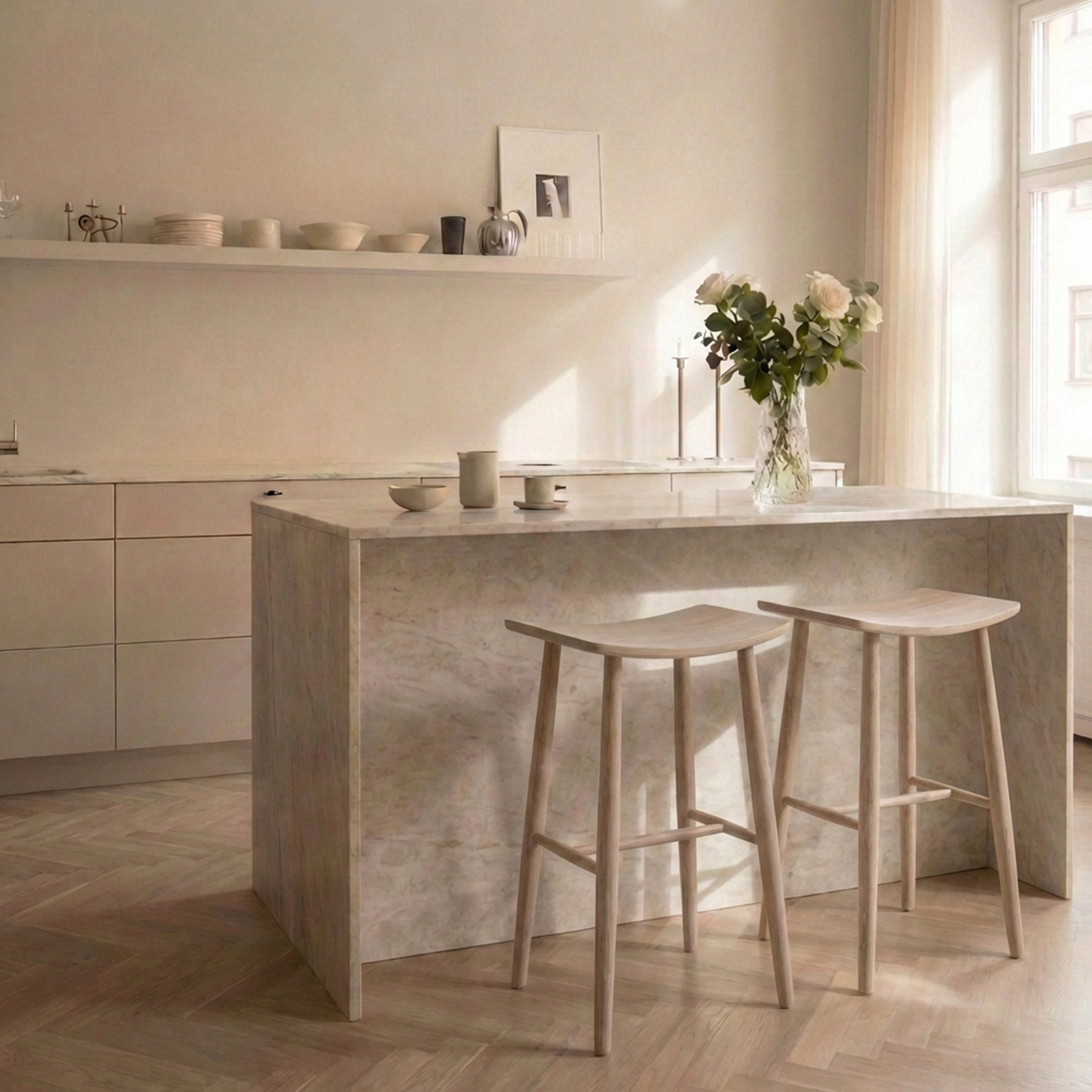 Sleepo Collection Charlie Bar Stool White Oiled Oak