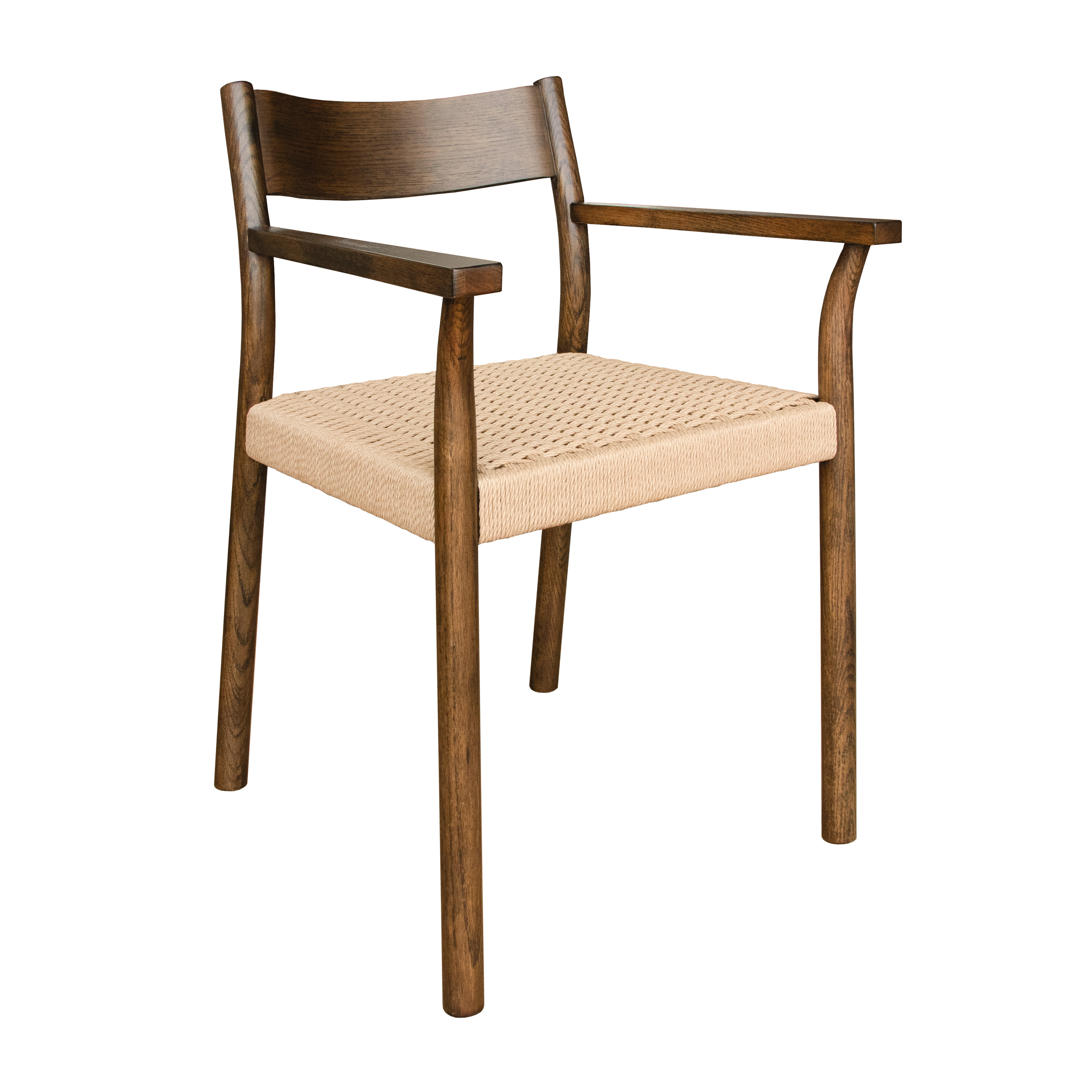 Sleepo Collection - Colin Spisestol med Armlener Brunbeiset Eik - Spisestoler
