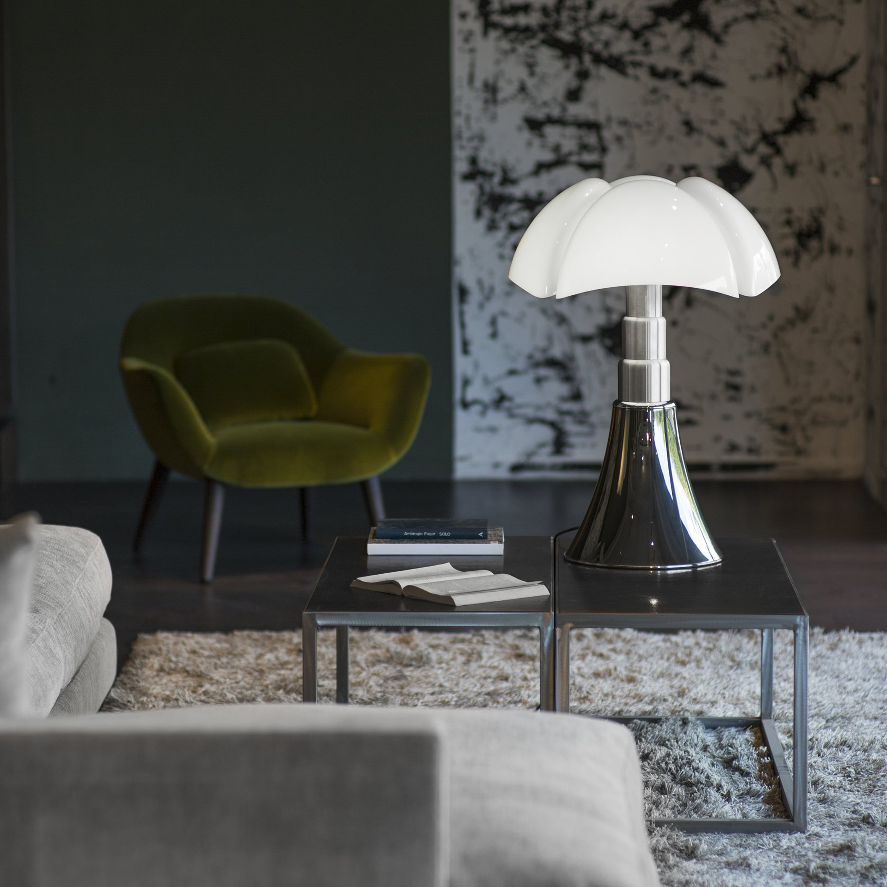 Martinelli Luce Pipistrello Pöytävalaisin LED Kiiltävä Musta