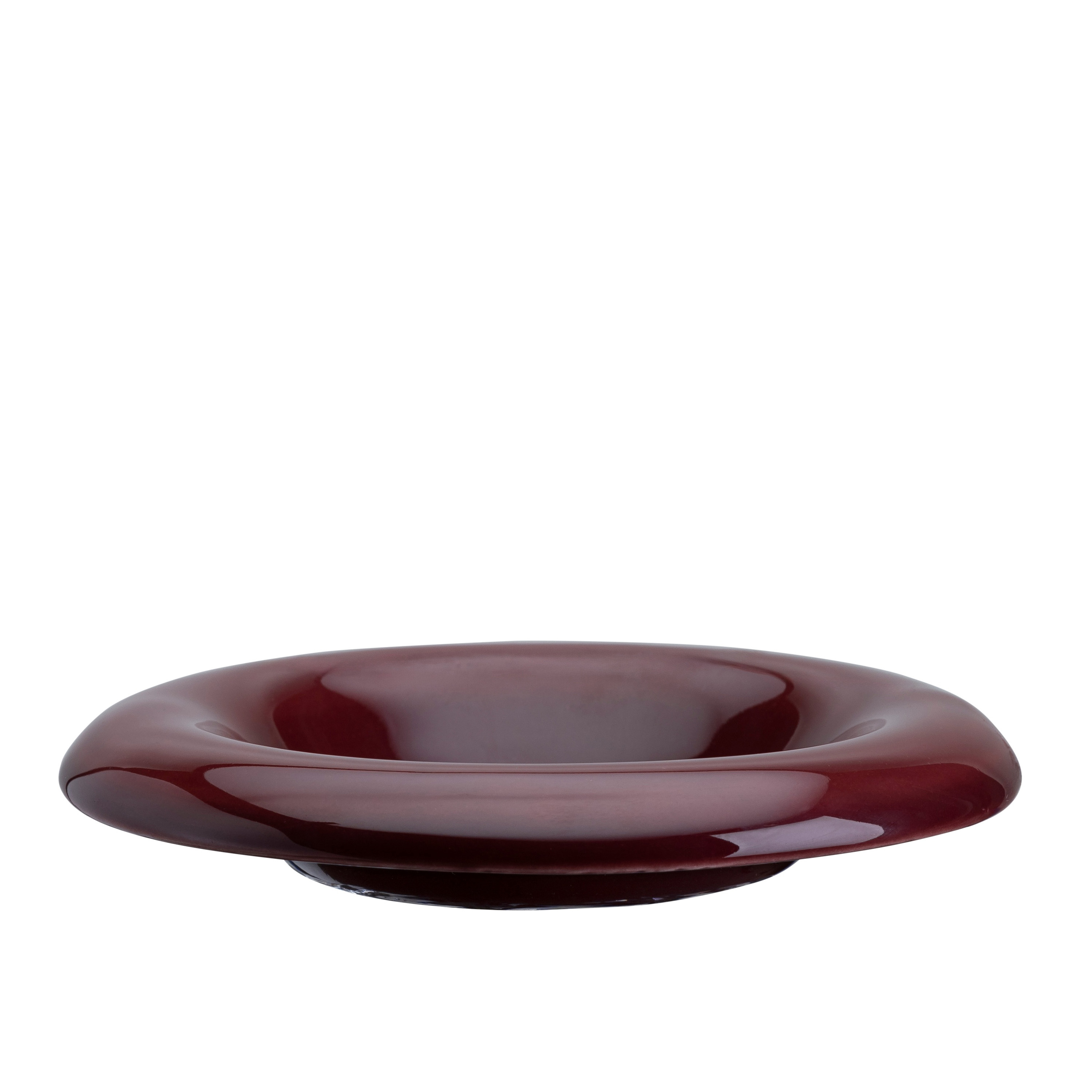 Lily Fat Glazed Deep Burgundy Ø25