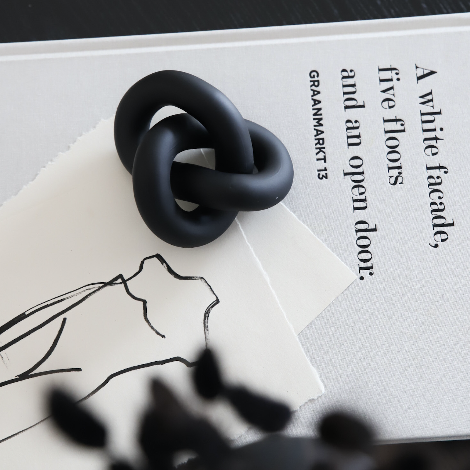 Cooee Design Knot Tisch Klein Schwarz