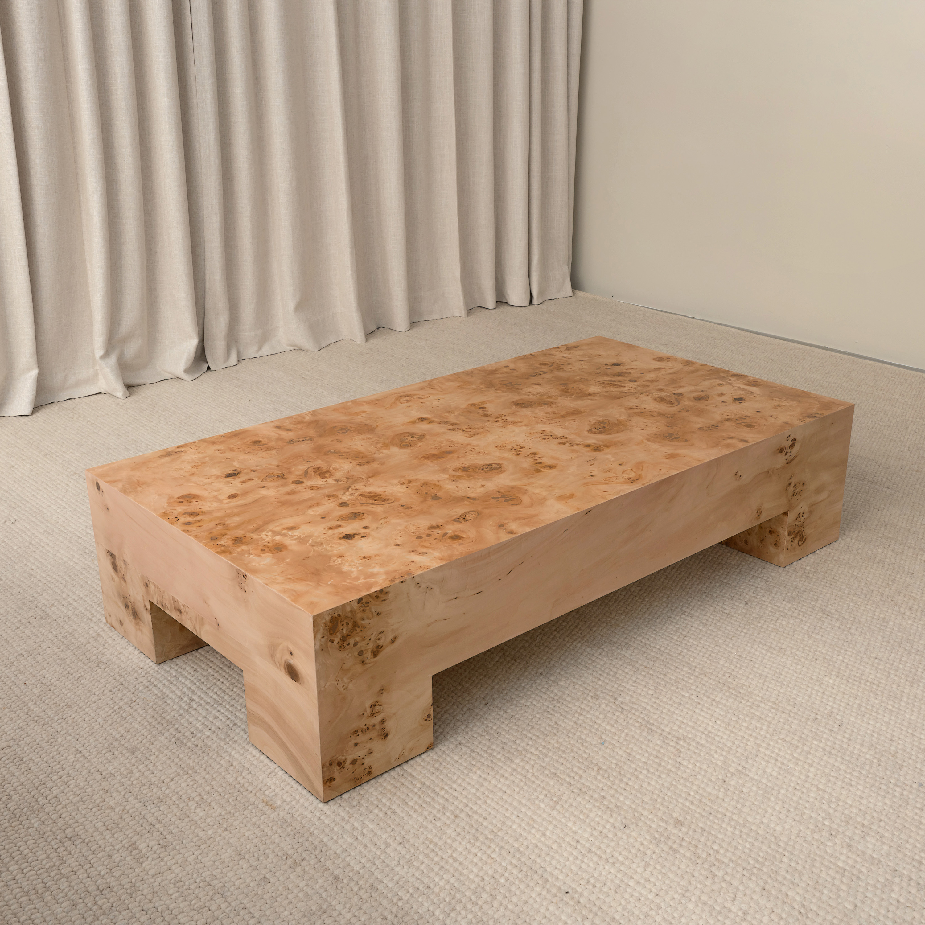 Sleepo Collection - Chunky Couchtisch Pappel 130x70 - Holz