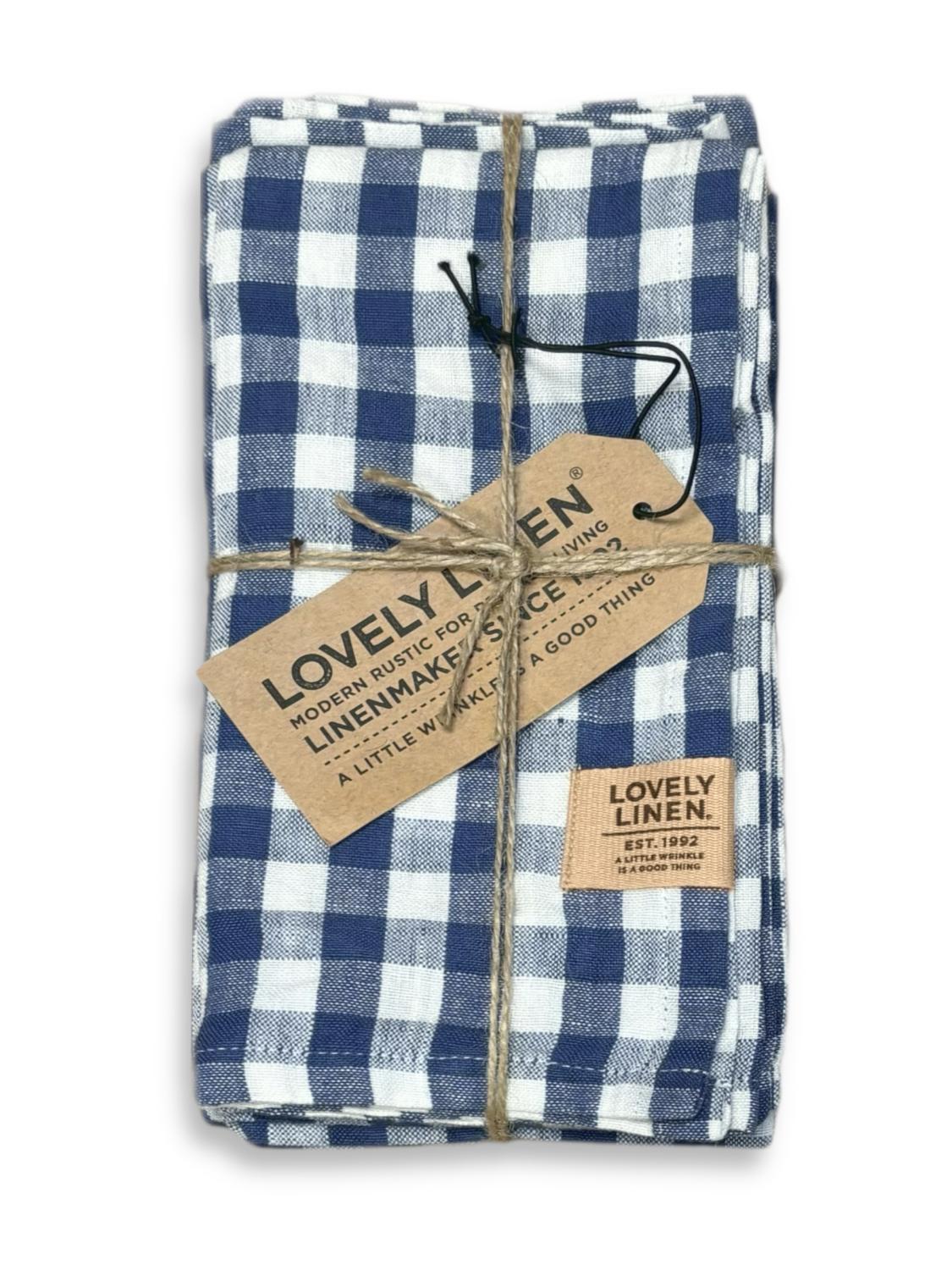 Misty Servett Linne Square Denim Blue 42x42 4-pack