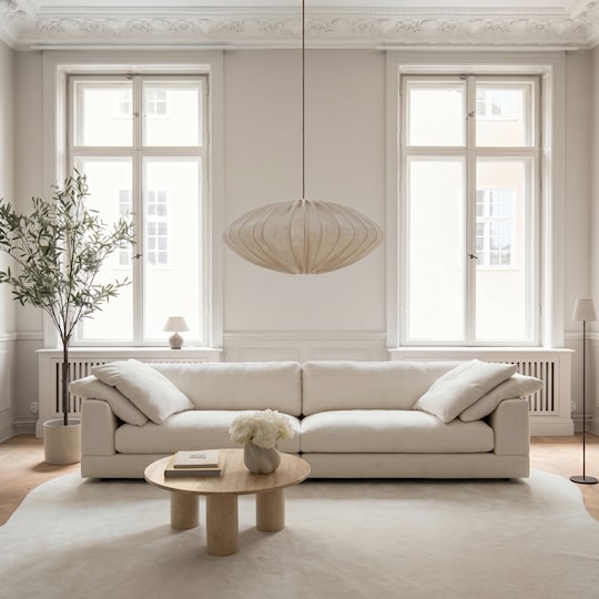 Sleepo Collection Cooper 4-seters sofa Creme 324cm