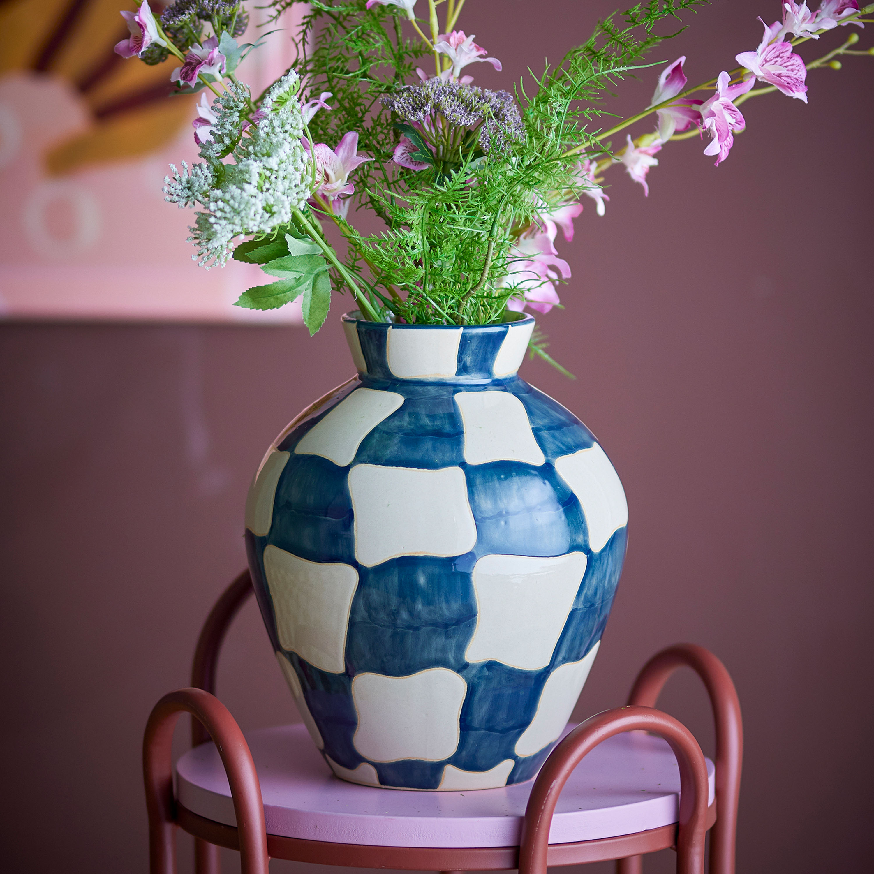 Bloomingville Check Maljakko Multi 24cm