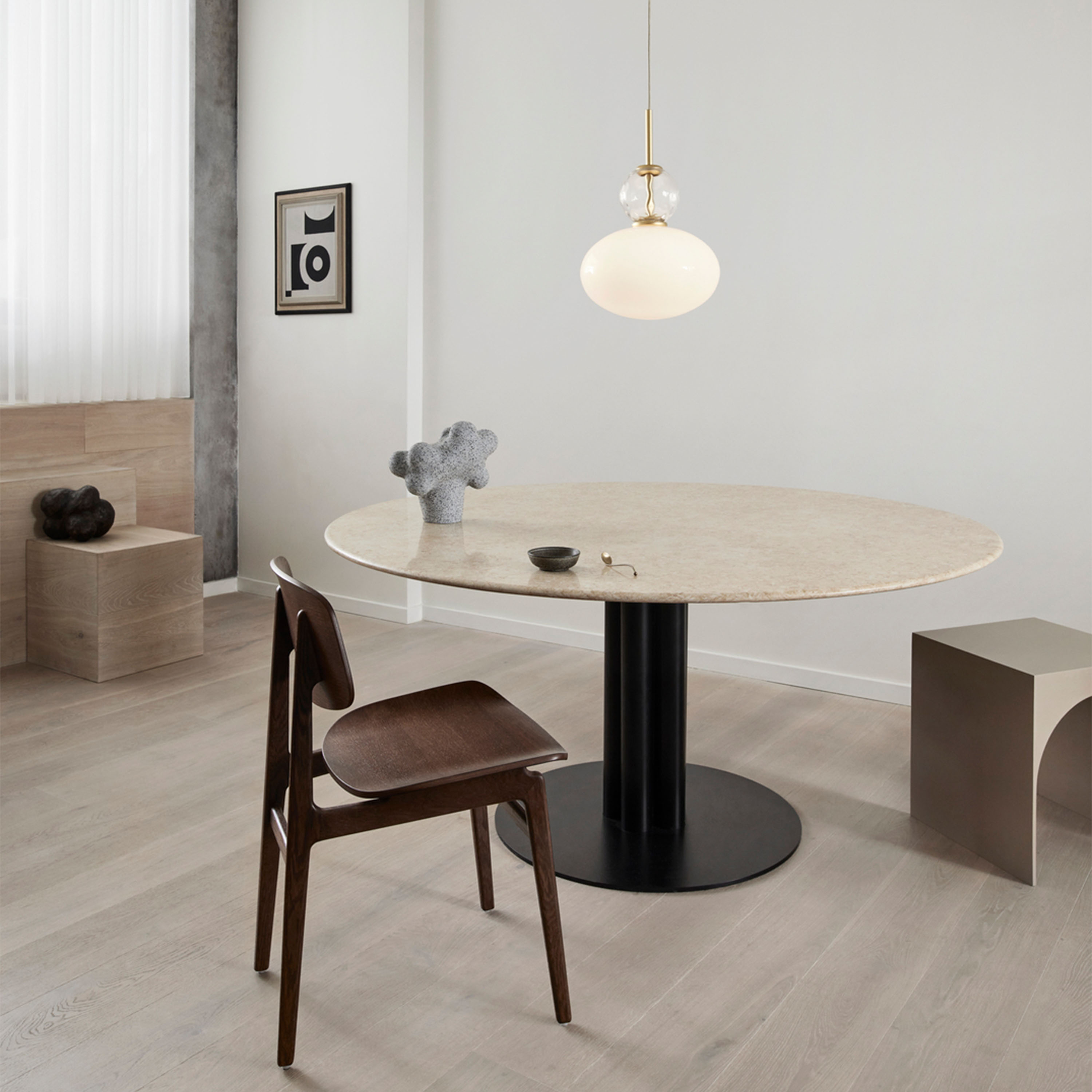 Nuura Rizzatto 32 Taklampa Satin Brass/Opal