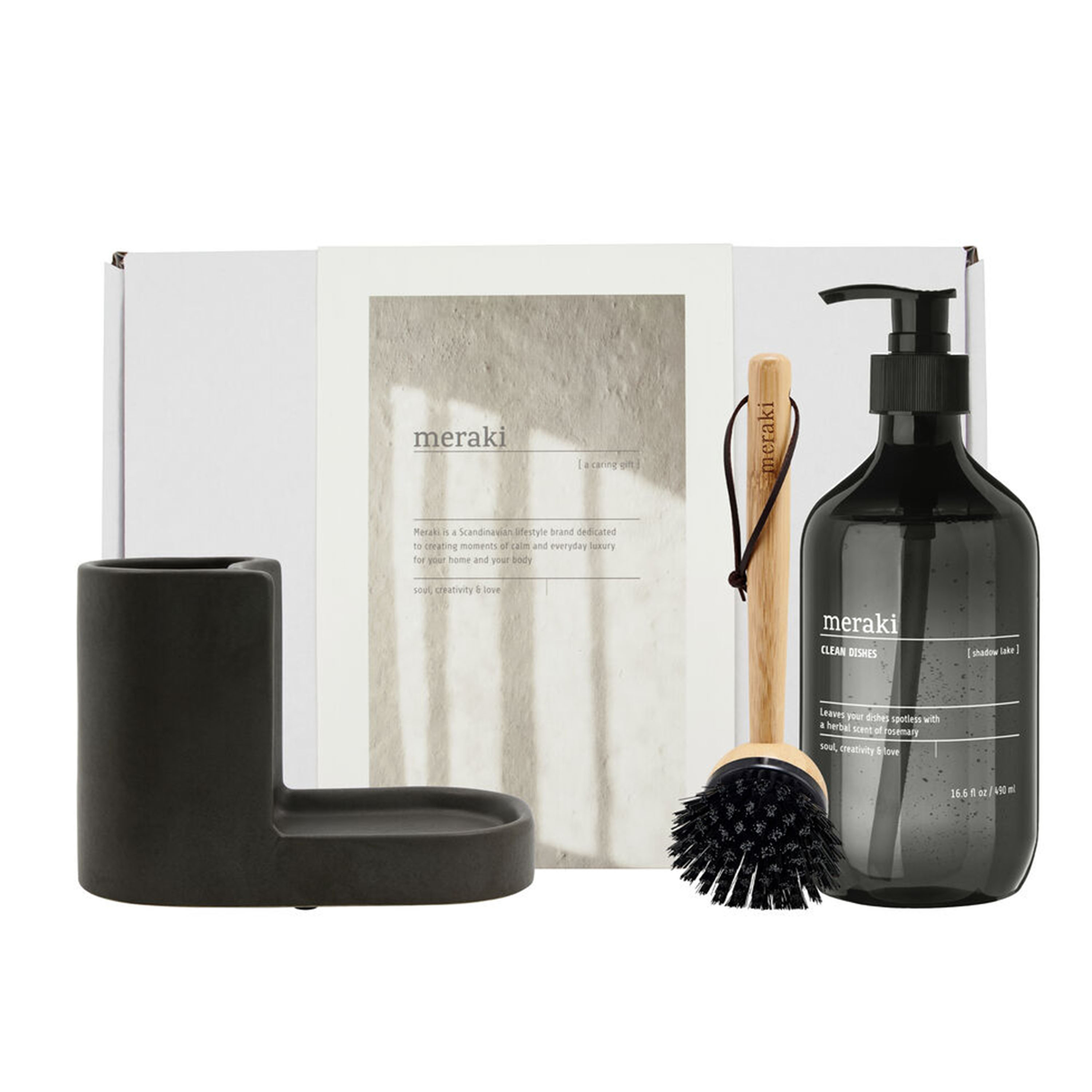 Meraki - Shadow Lake Gavesett Oppvask Dark Grey 490 ml - Svart  - Servering