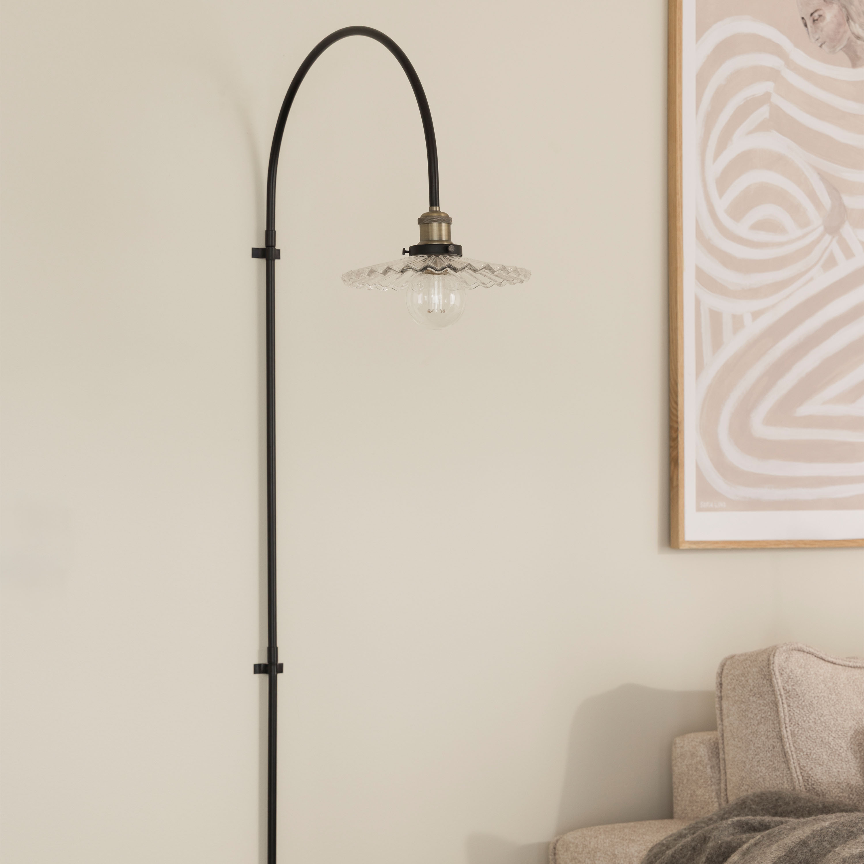 Globen Lighting Cobbler Vegglampe Klar 150cm