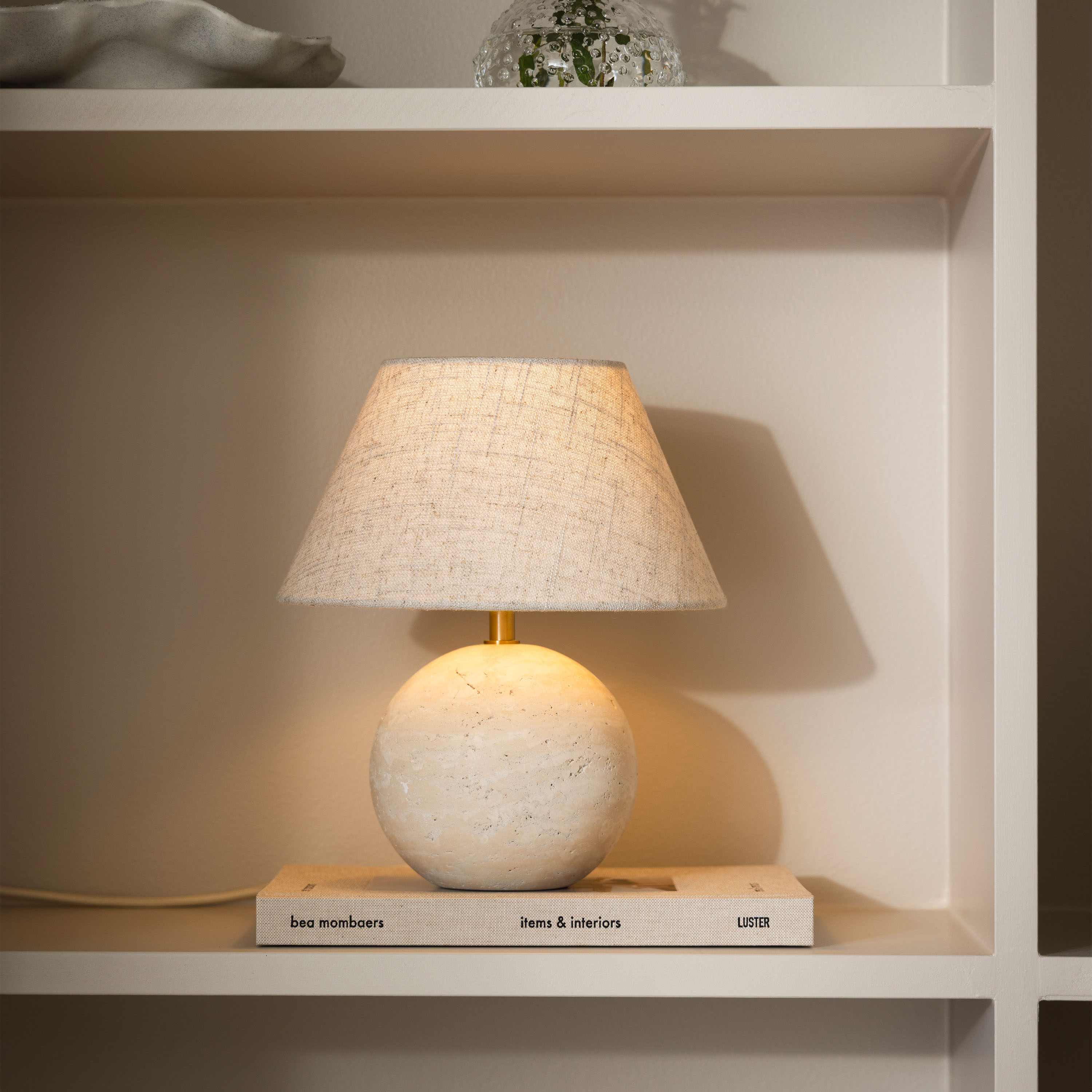 Globen Lighting Castello Bordslampa Travertin 24cm