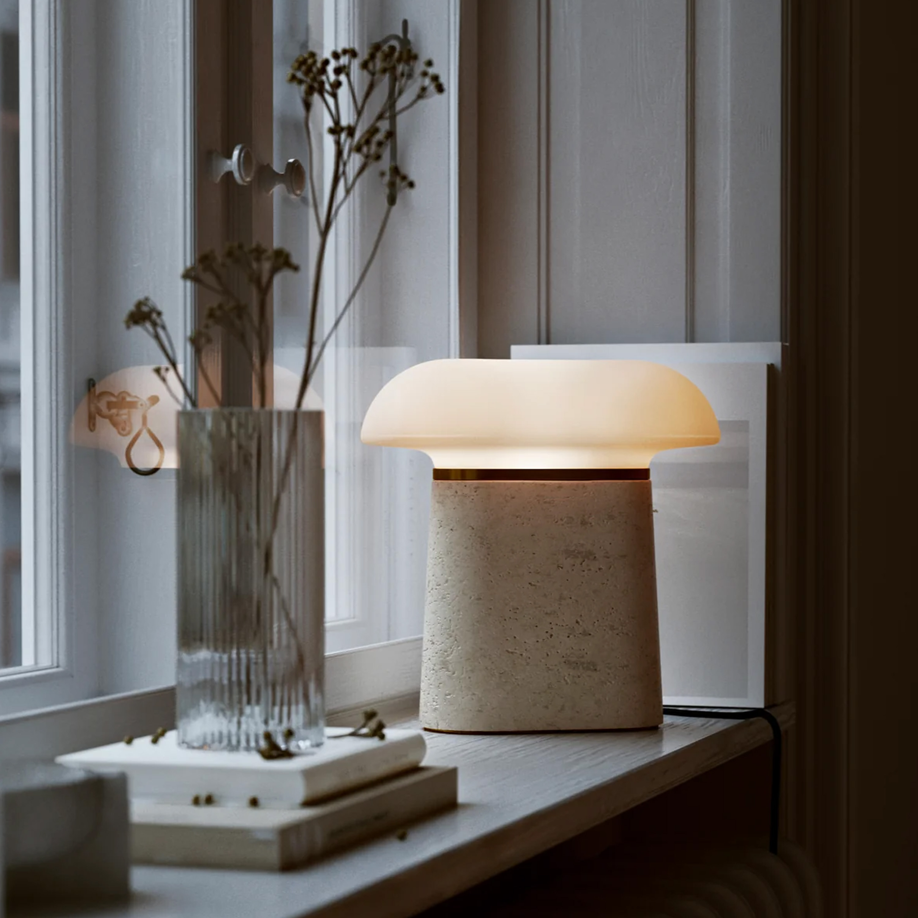 Woud Nova Bordlampe Elfenben 27 cm