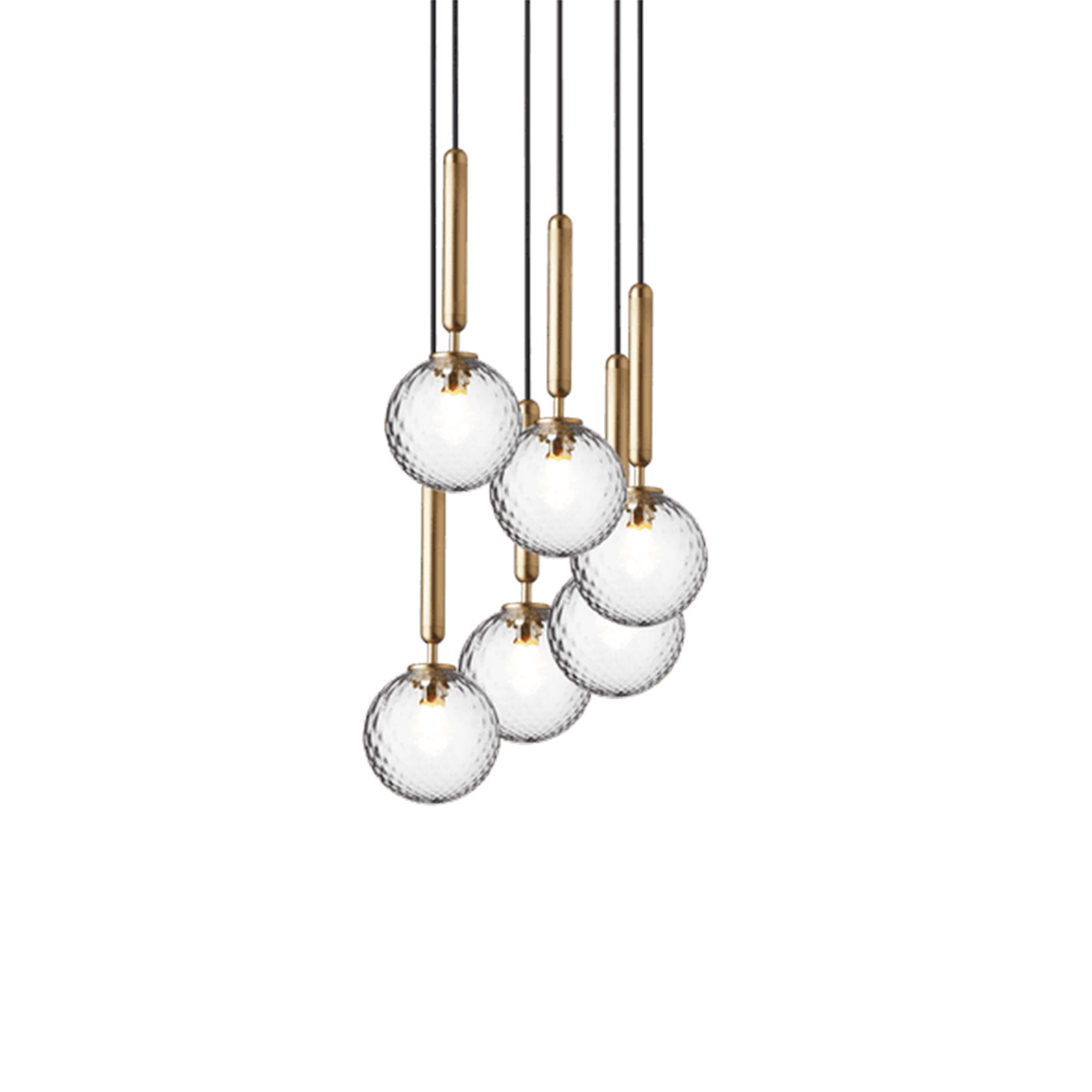 Nuura Miira 6 Taklampa Brass/Optic Clear Ø35