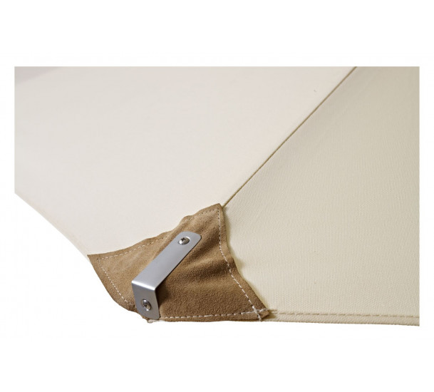 Cinas Balcony Parasoll Off-White/Teak Ø180