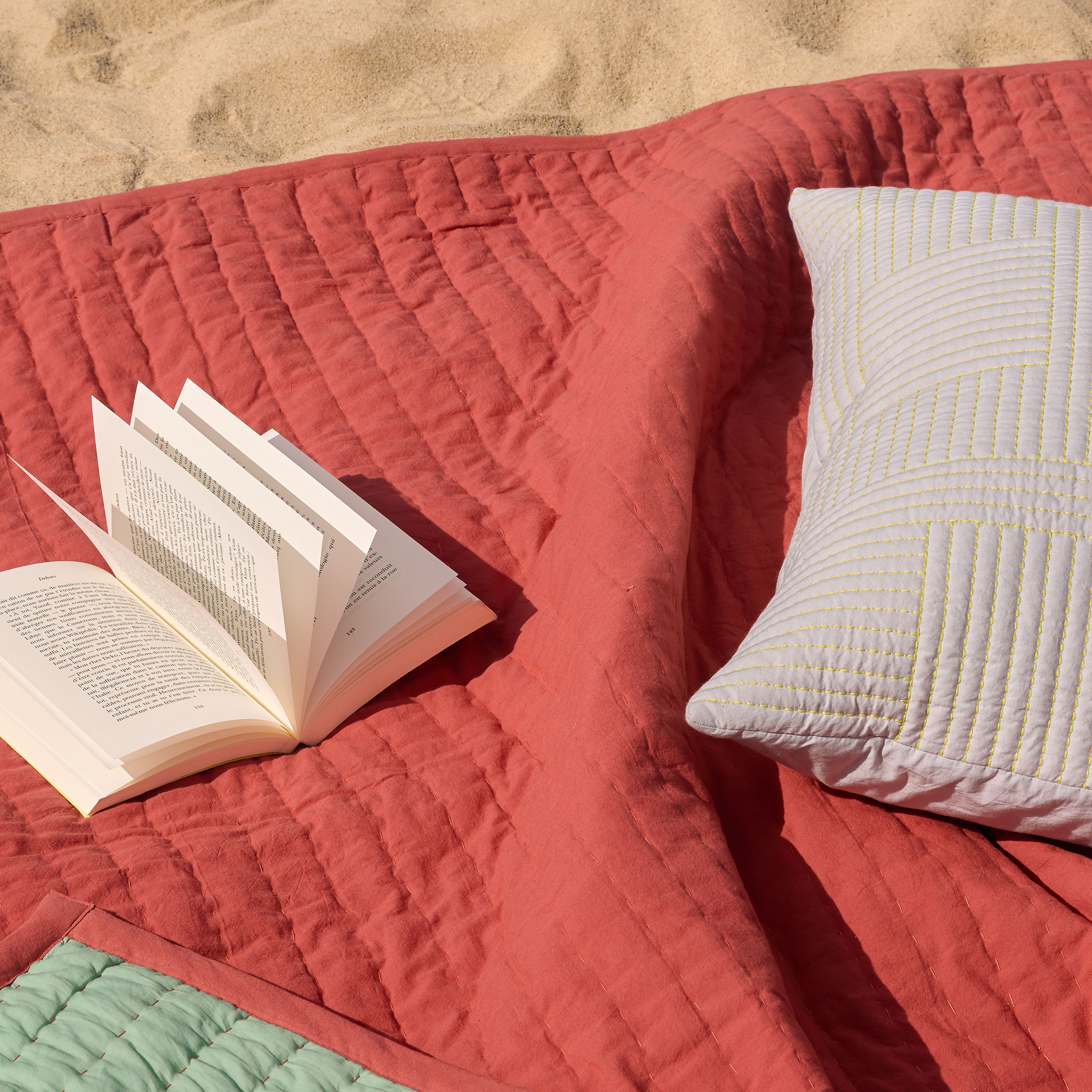 Hübsch Floy Kudde Sand Yellow 60x60