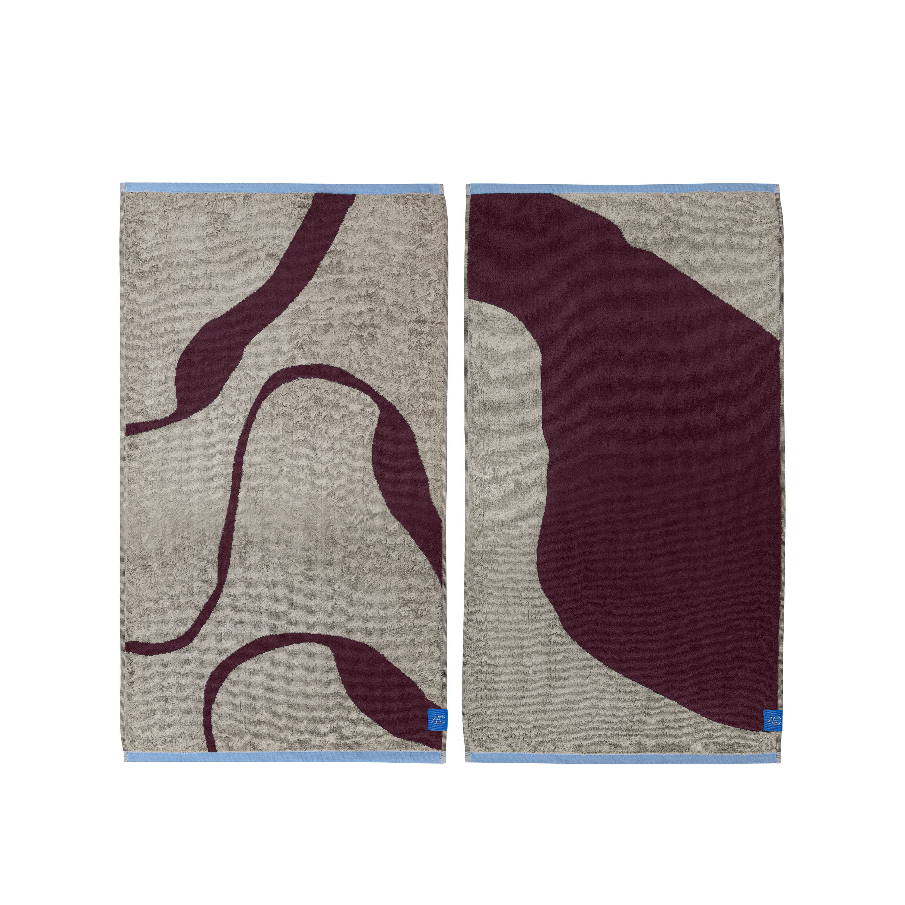 Nova Arte Handtuch Wein/Sand 40x55 2er-Pack