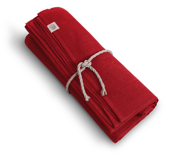 Classic Linentischdecke Rot Ø170