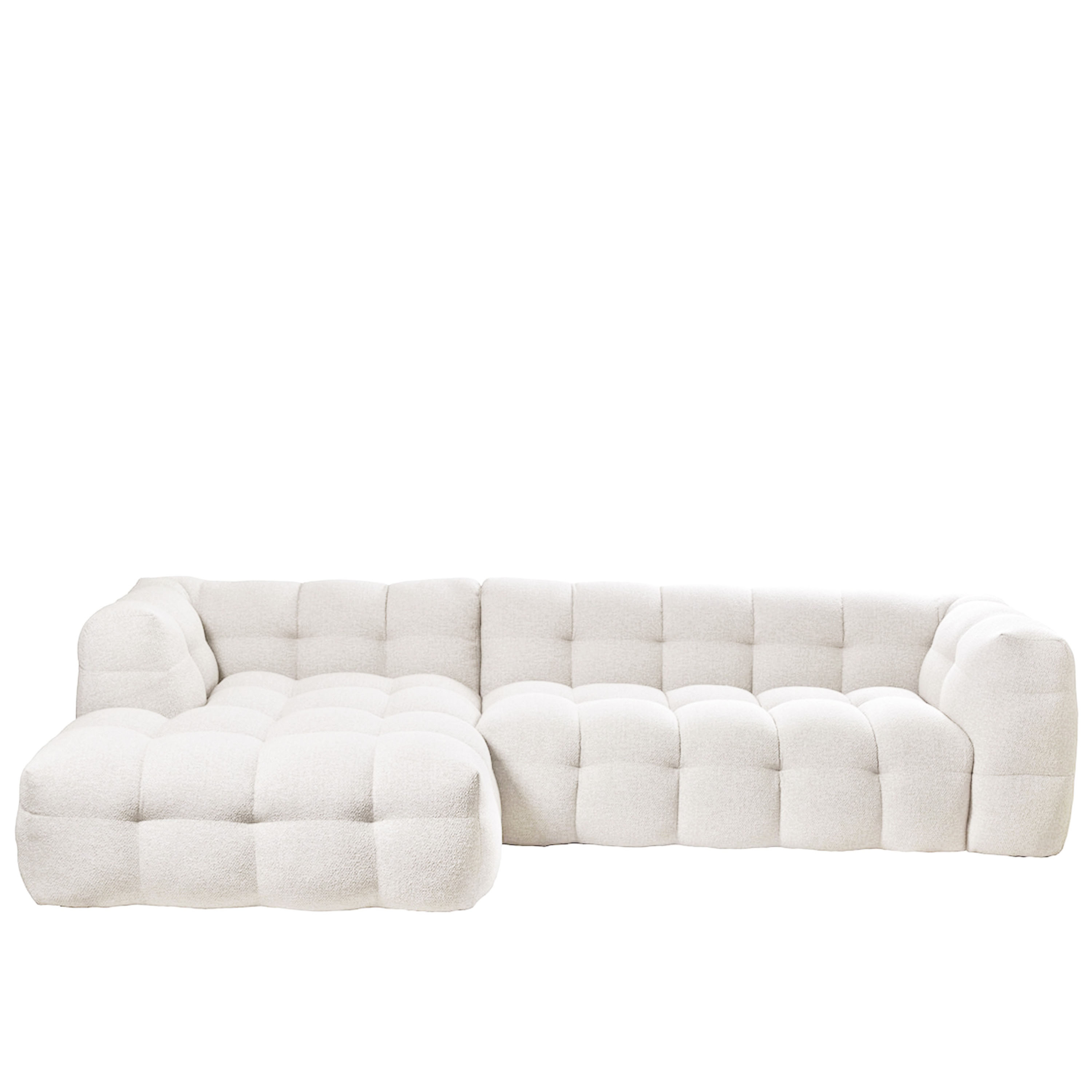 Billie Divansoffa Vänster Ivory Bouclé 292cm