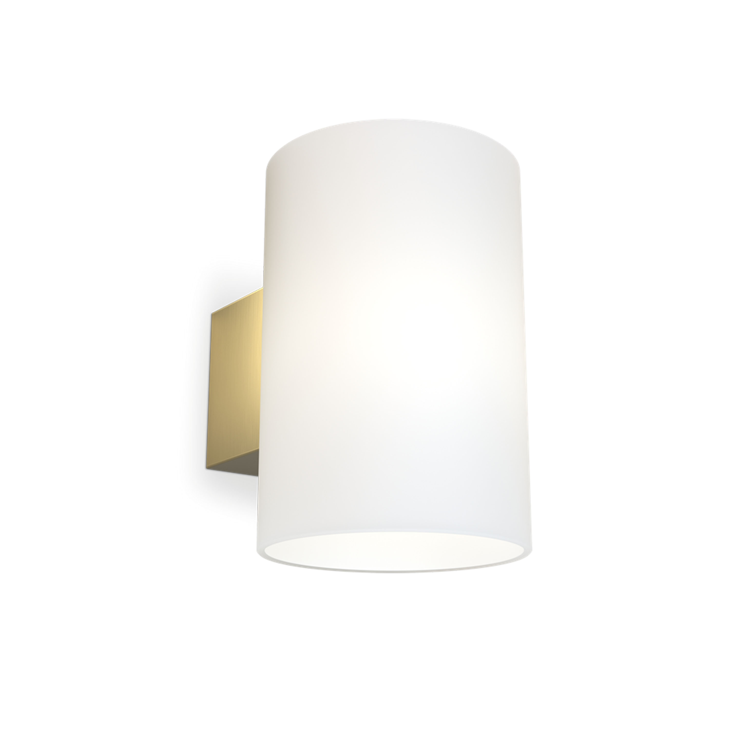 Evoke Vägglampa Satin brass/Opal glas Large
