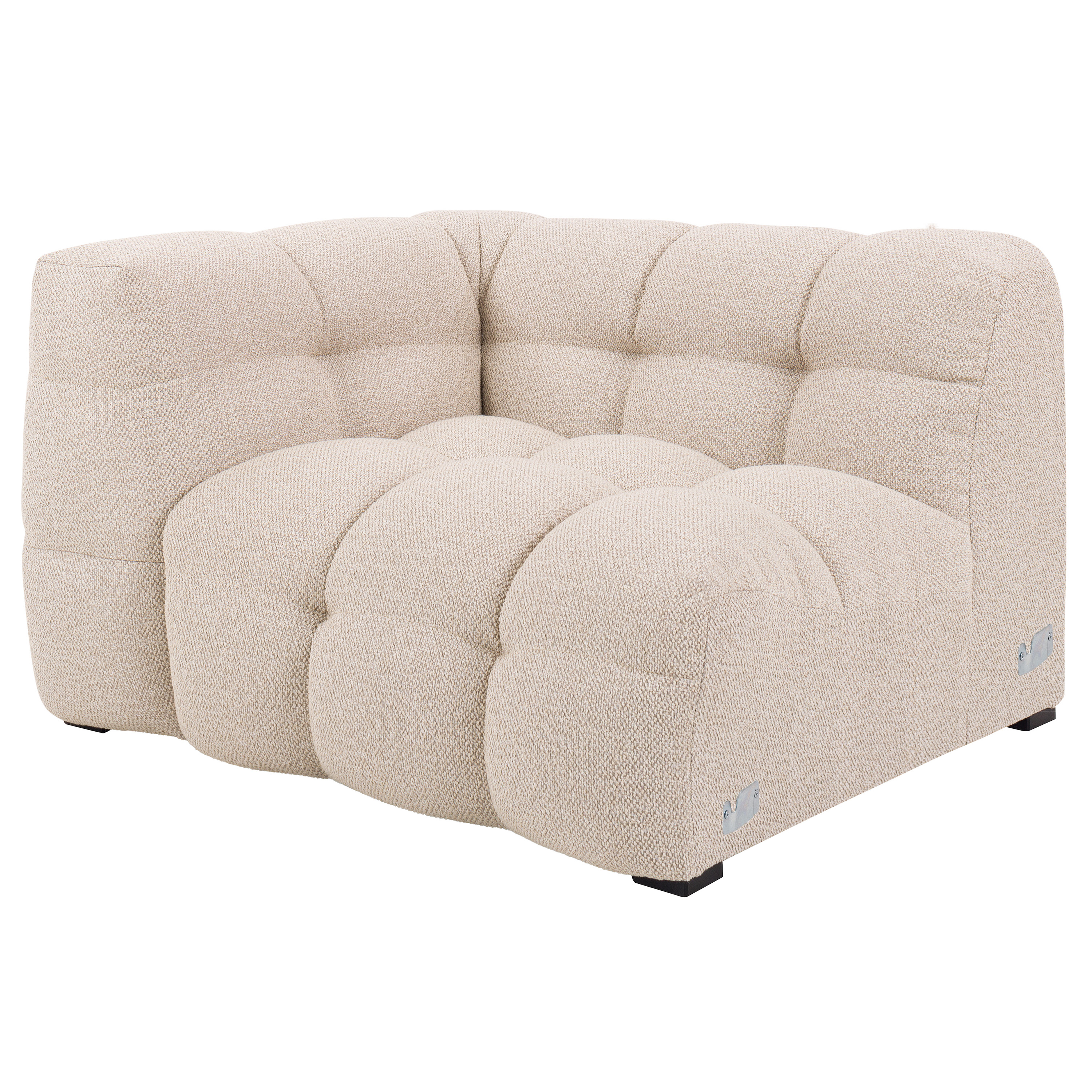 Sleepo Collection Billie 1-sits Soffmodul Vänster Armstöd Beige Bouclé 118cm