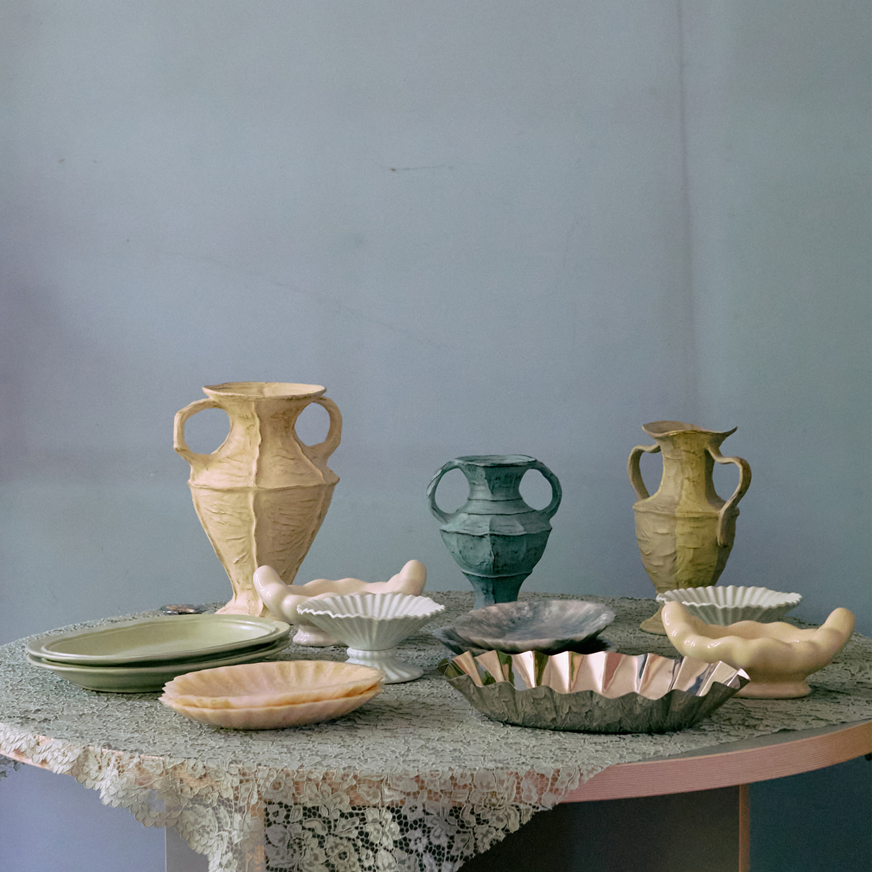 HKliving New Classics Resin Brett Ivory