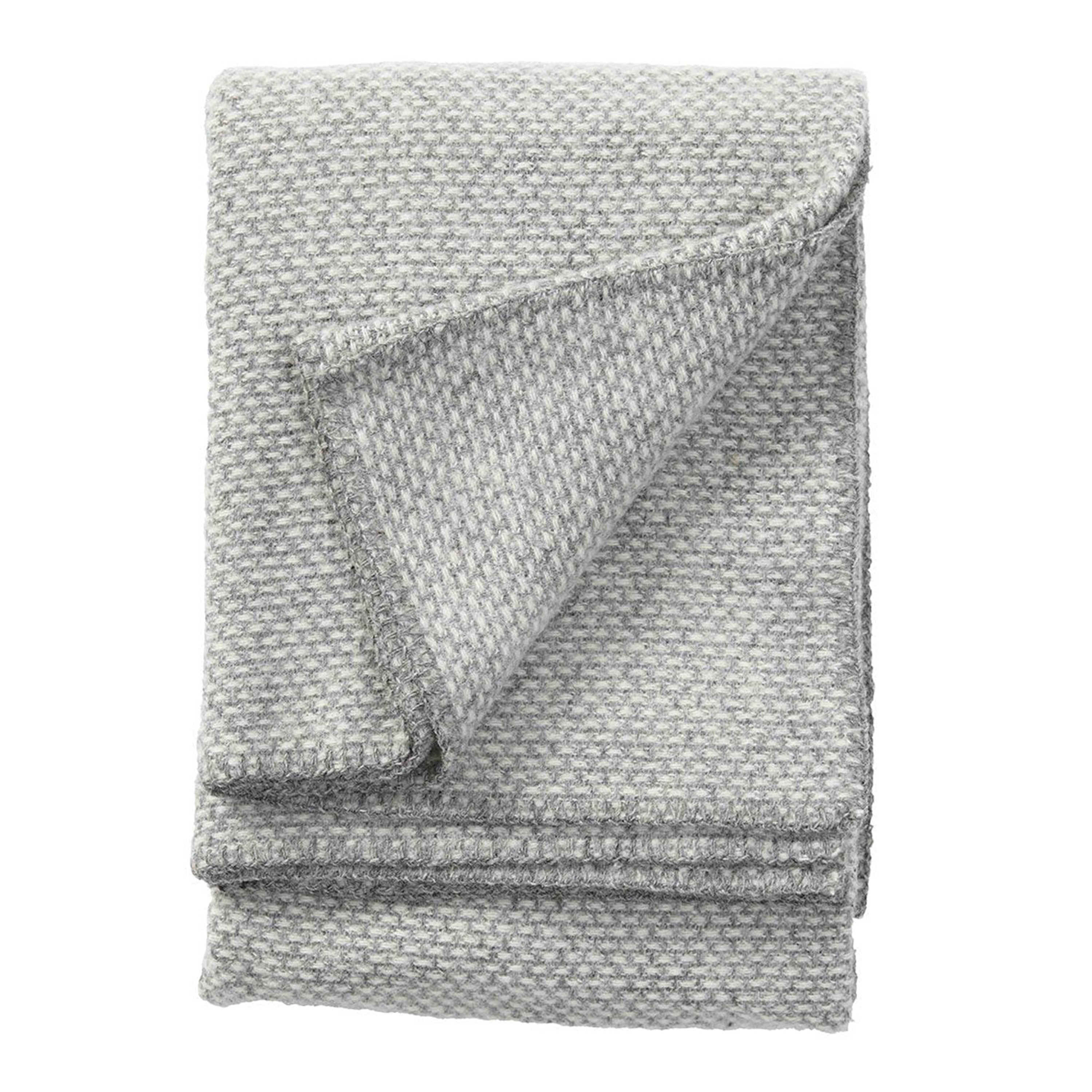 Domino Ullpläd Ljusgrå