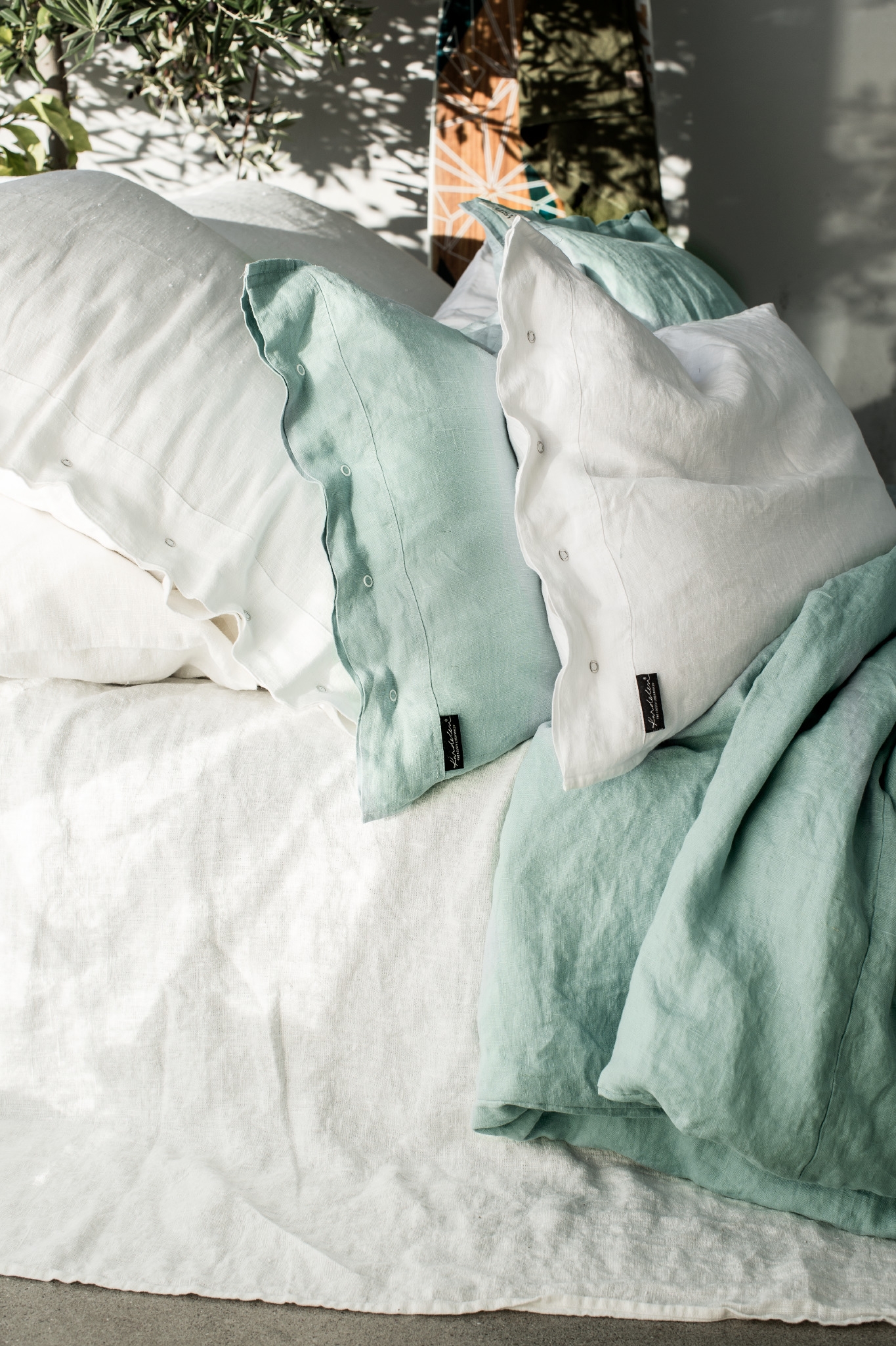 Lovely Linen Misty Örngott Linne Cloud 50x60