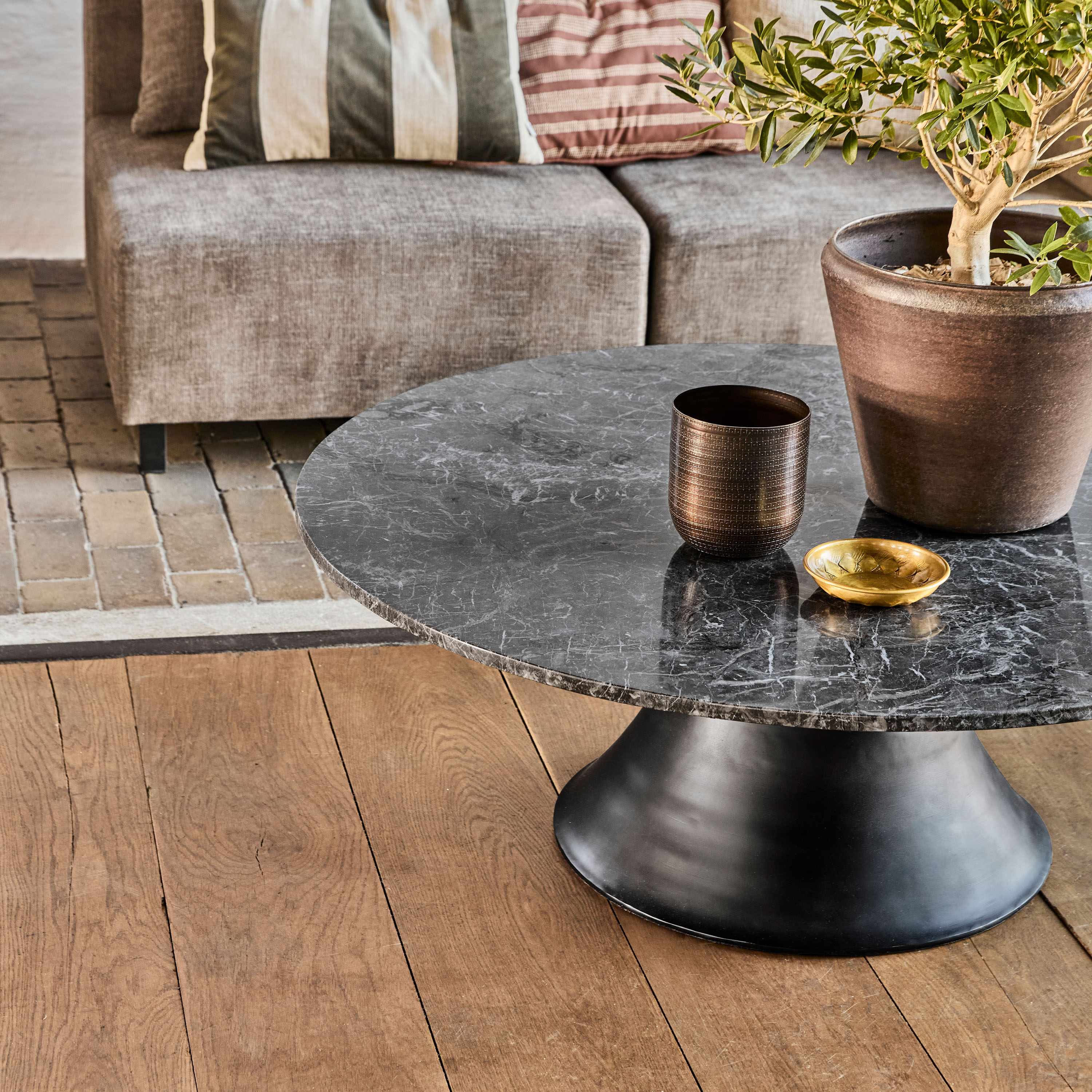 House Doctor Gaya Soffbord Brun Ø120