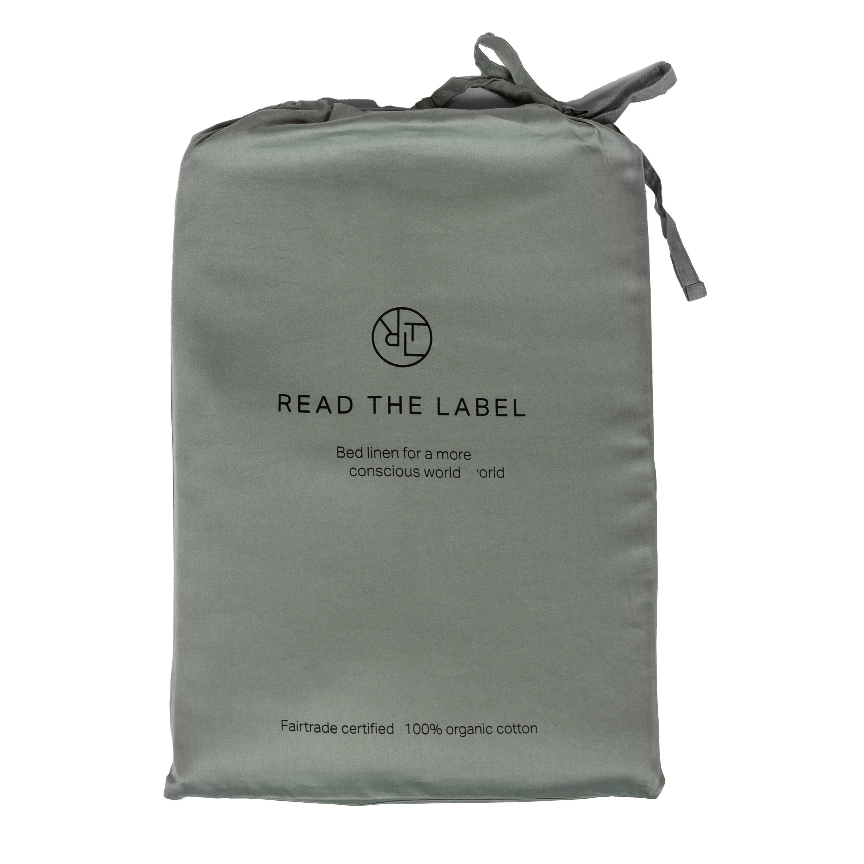 Read the Label Satin Underlakan Sage Green 160x260