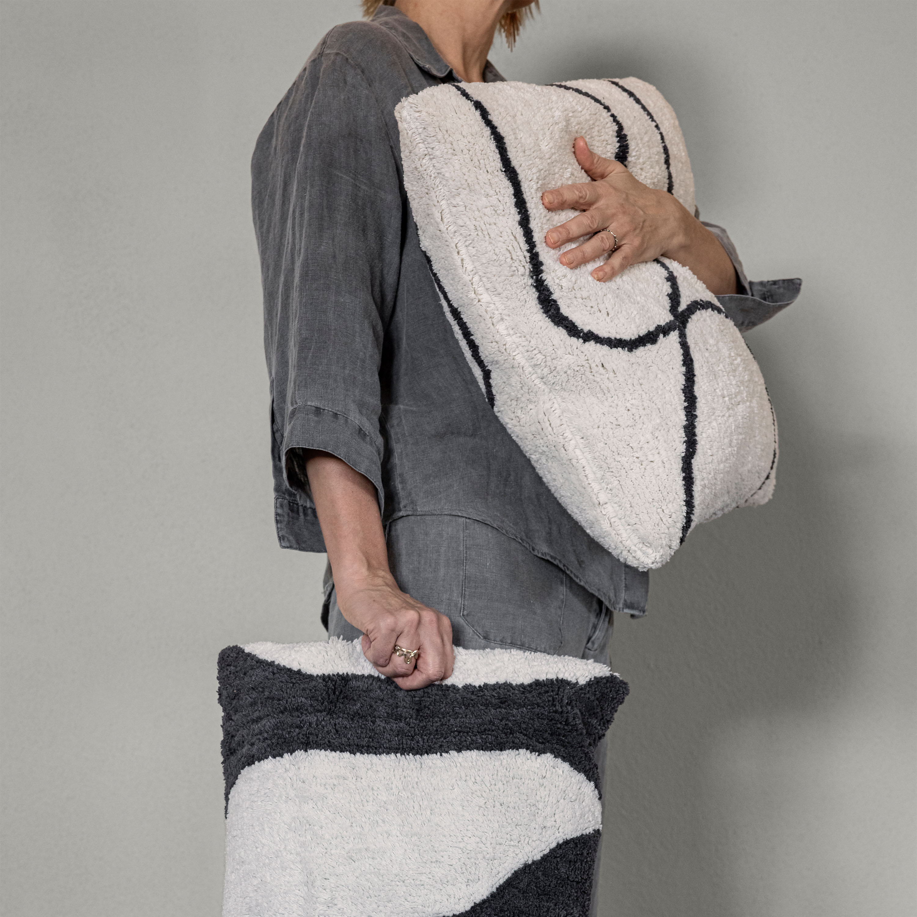 Mette Ditmer Shadow Kissenbezug Offwhite 50x50