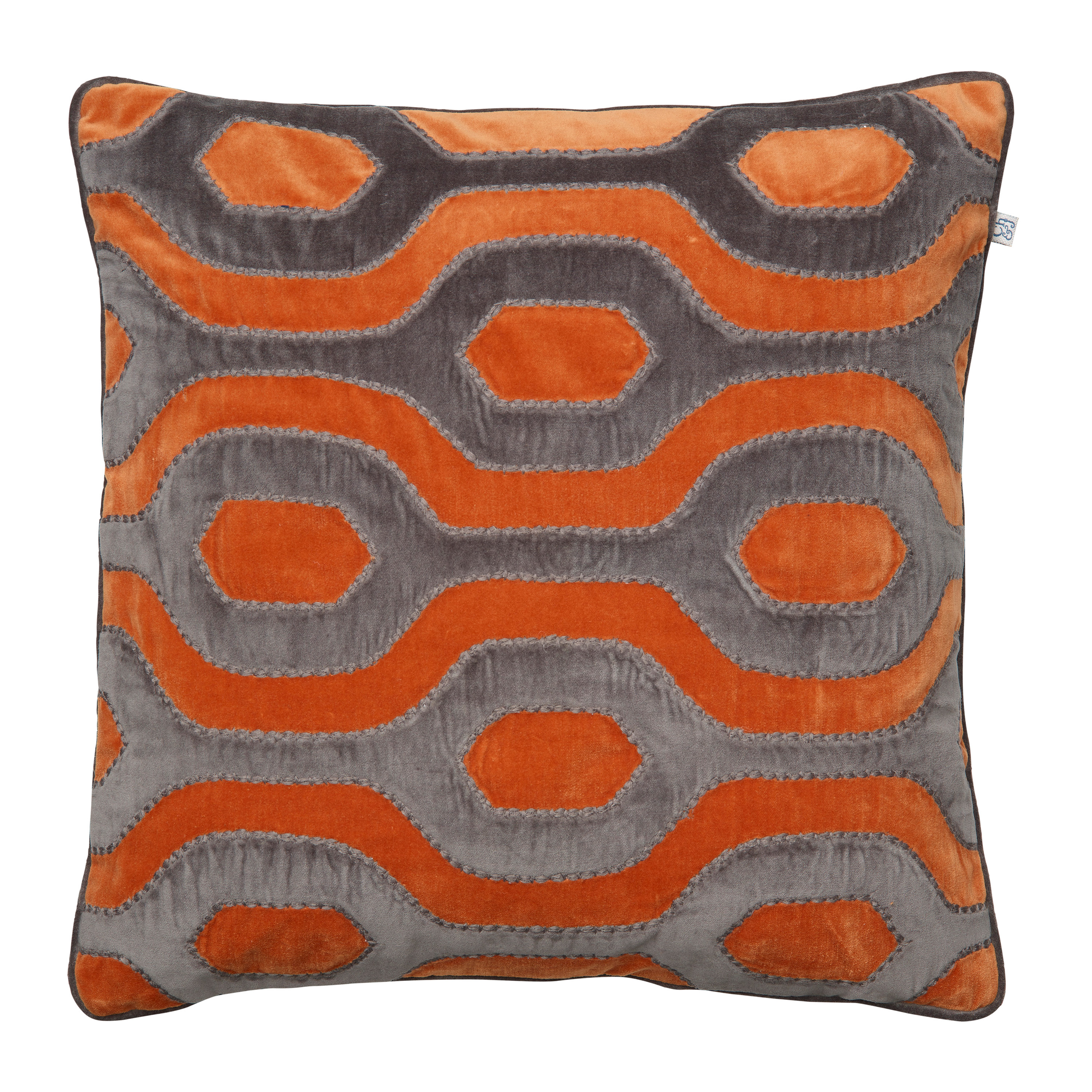 Varanasi Kuddfodral Sammet Orange 50x50