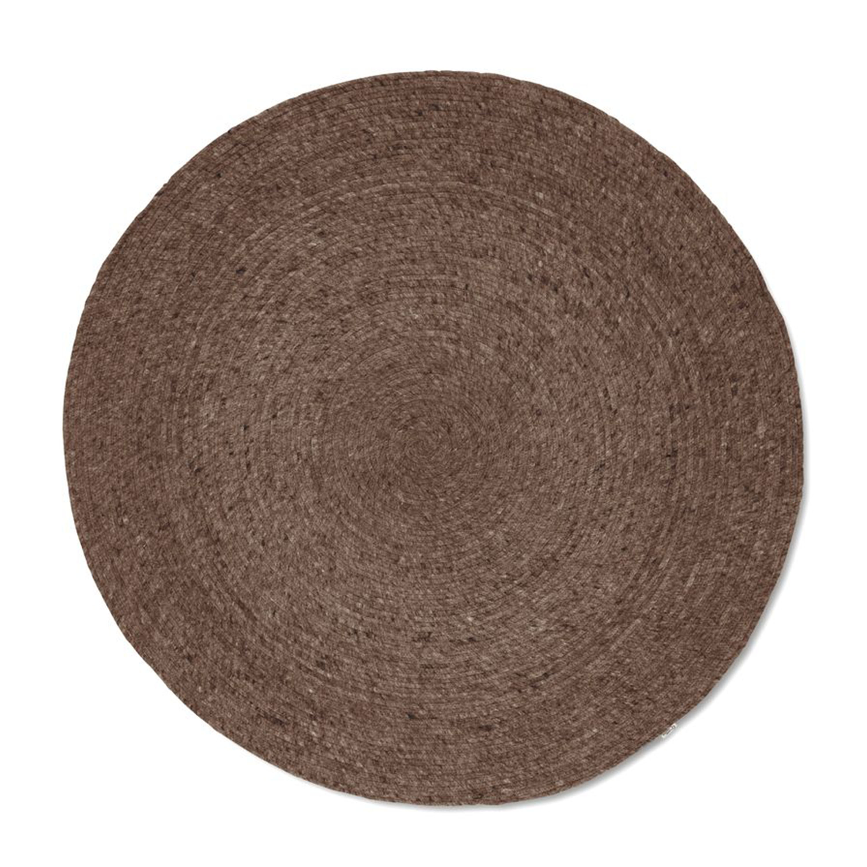 Merino Rundt Ullteppe Brun 160