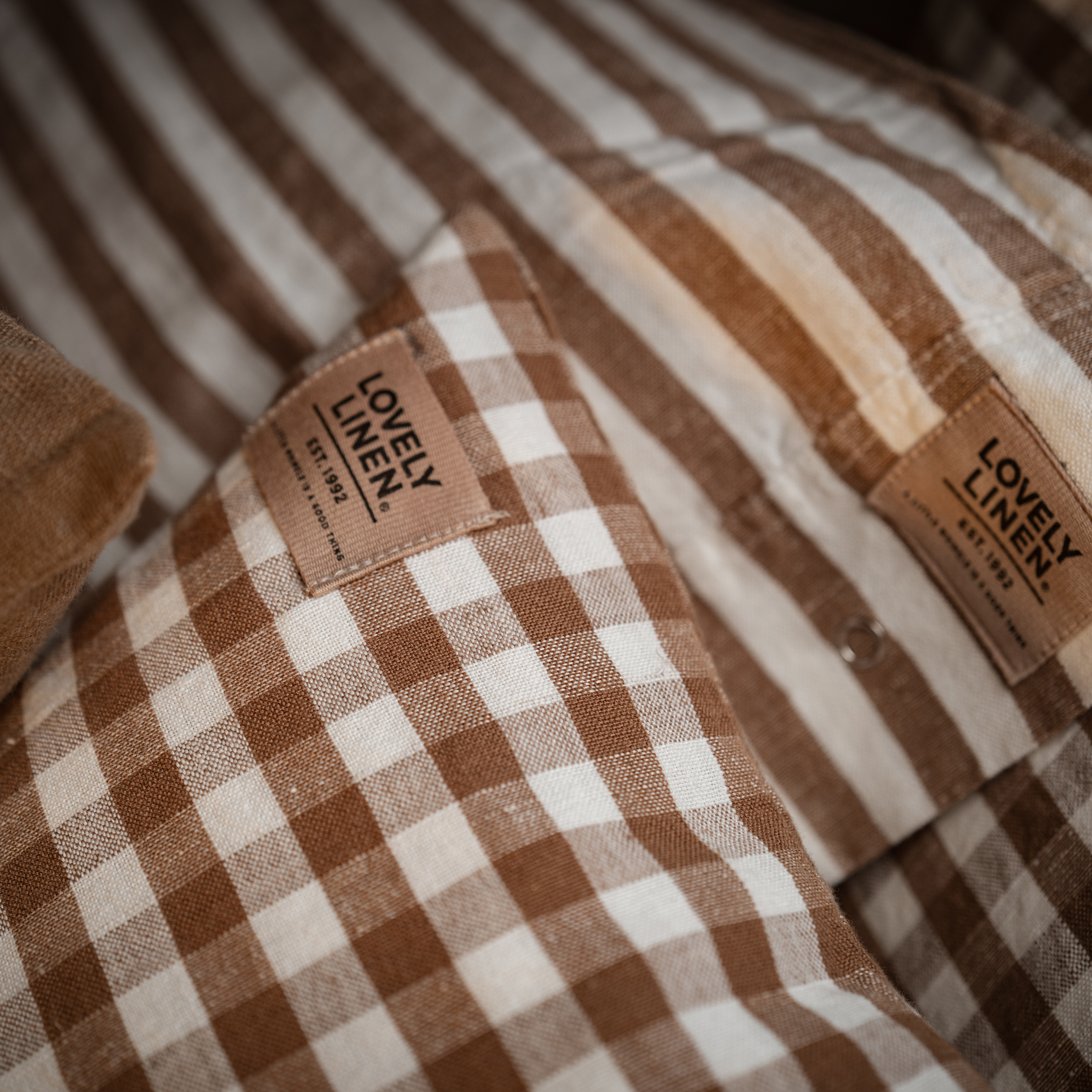 Lovely Linen Misty Bettbezug Leinen Edge Almond Einzel