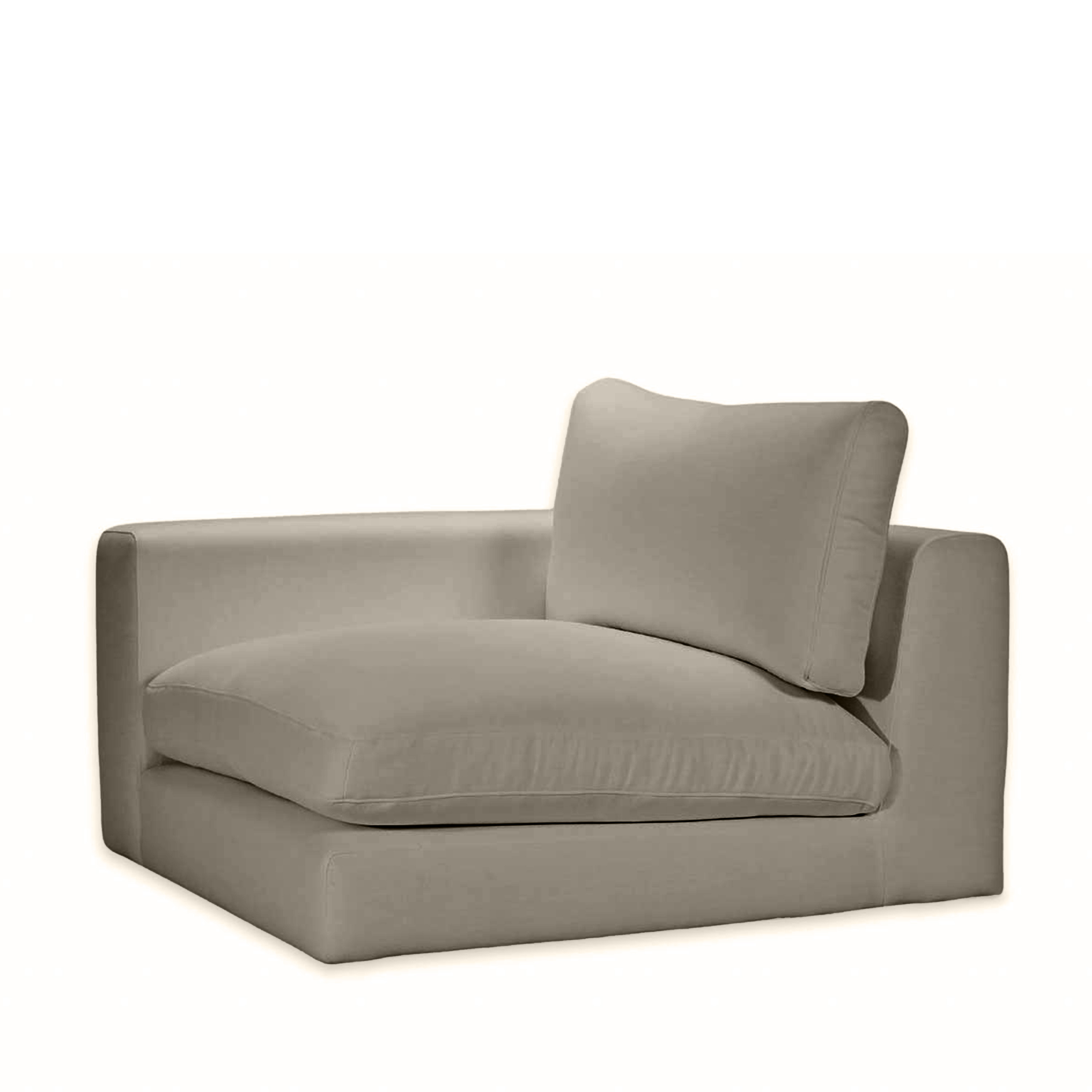 Sleepo Collection Capri 1-sits Soffmodul Vänster Armstöd Taupe 107cm