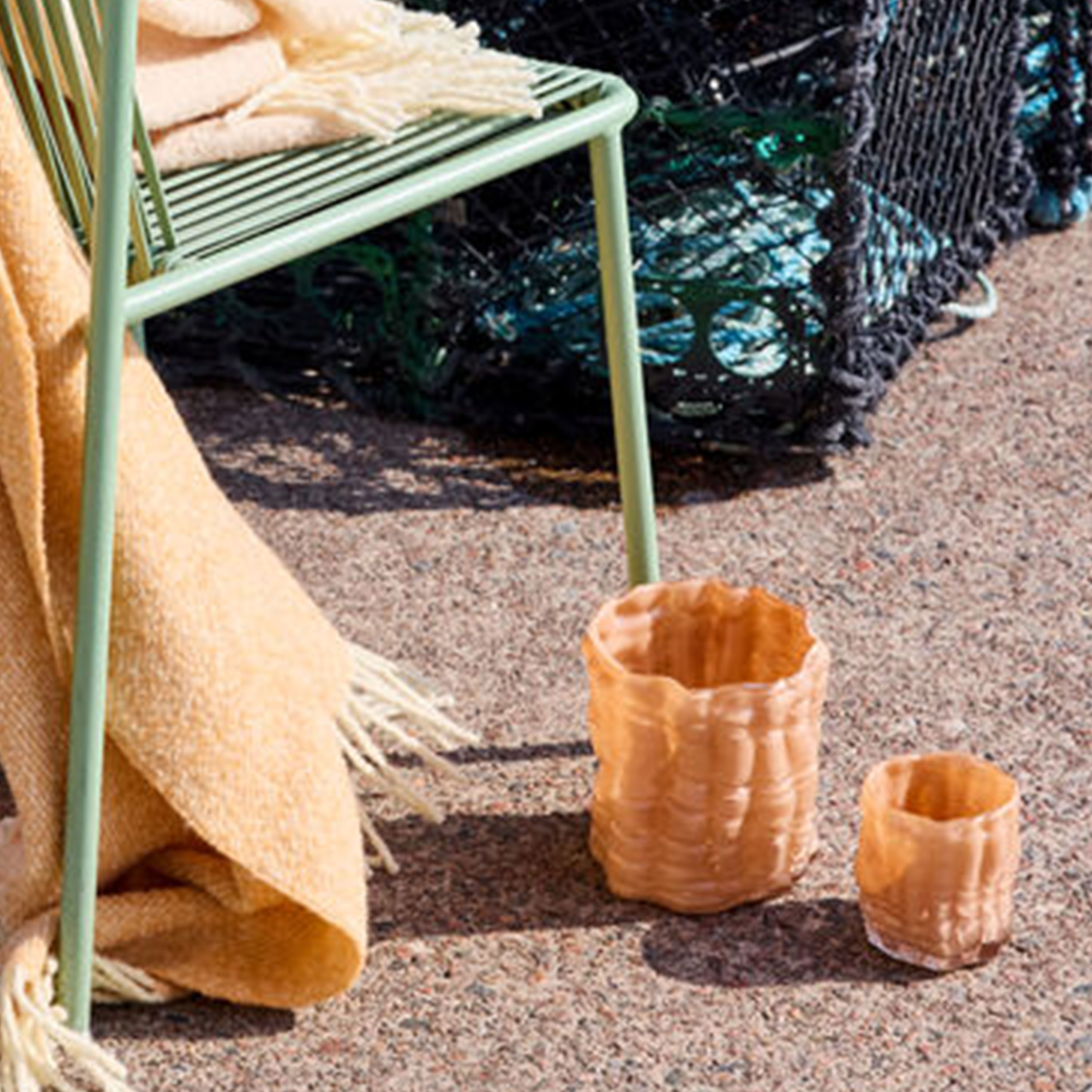 Byon Laranne Ljuslykta Peach 16cm