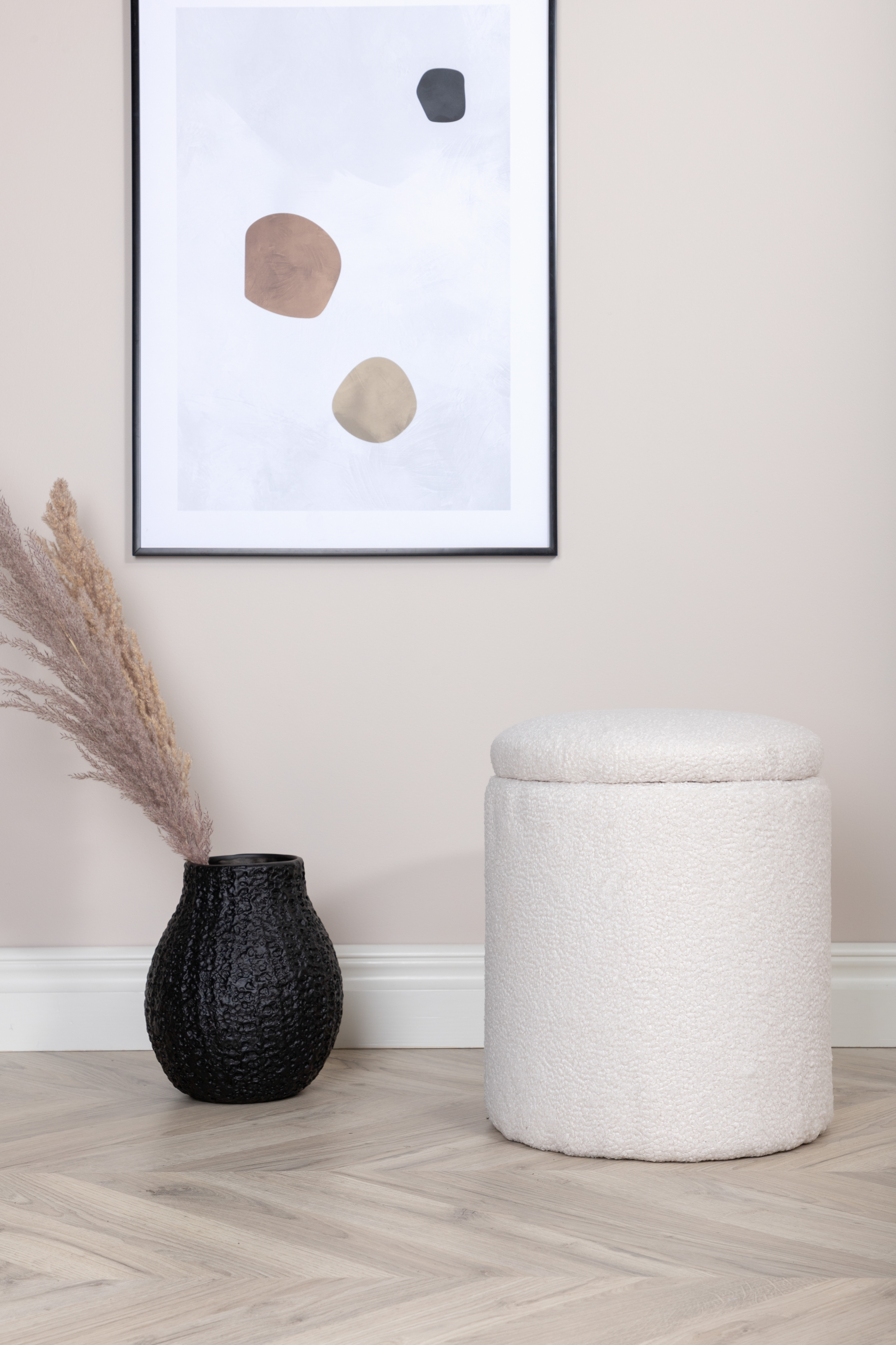 Venture Home Connie Sittpuff Förvaring Teddy Offwhite