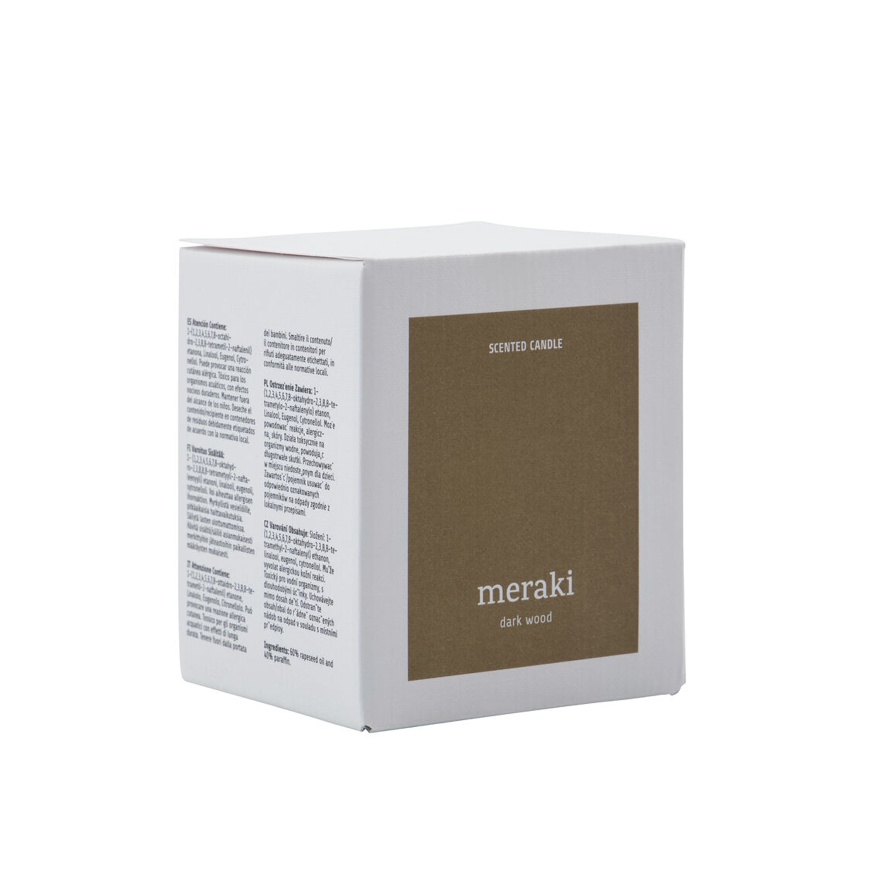 Meraki Dark Wood Duftkerze 200 g