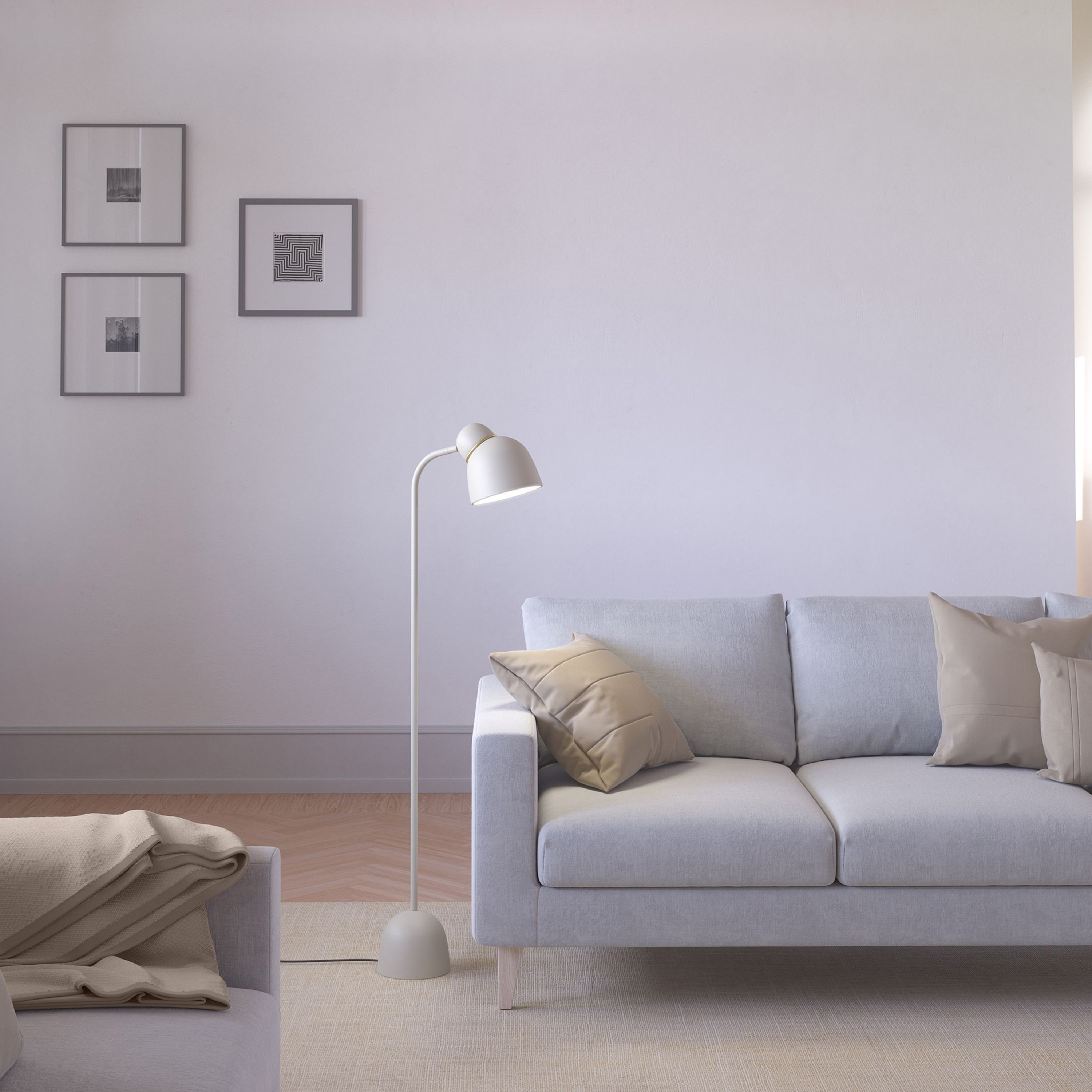 Belid Bird Stehleuchte Sand/Messing 130cm