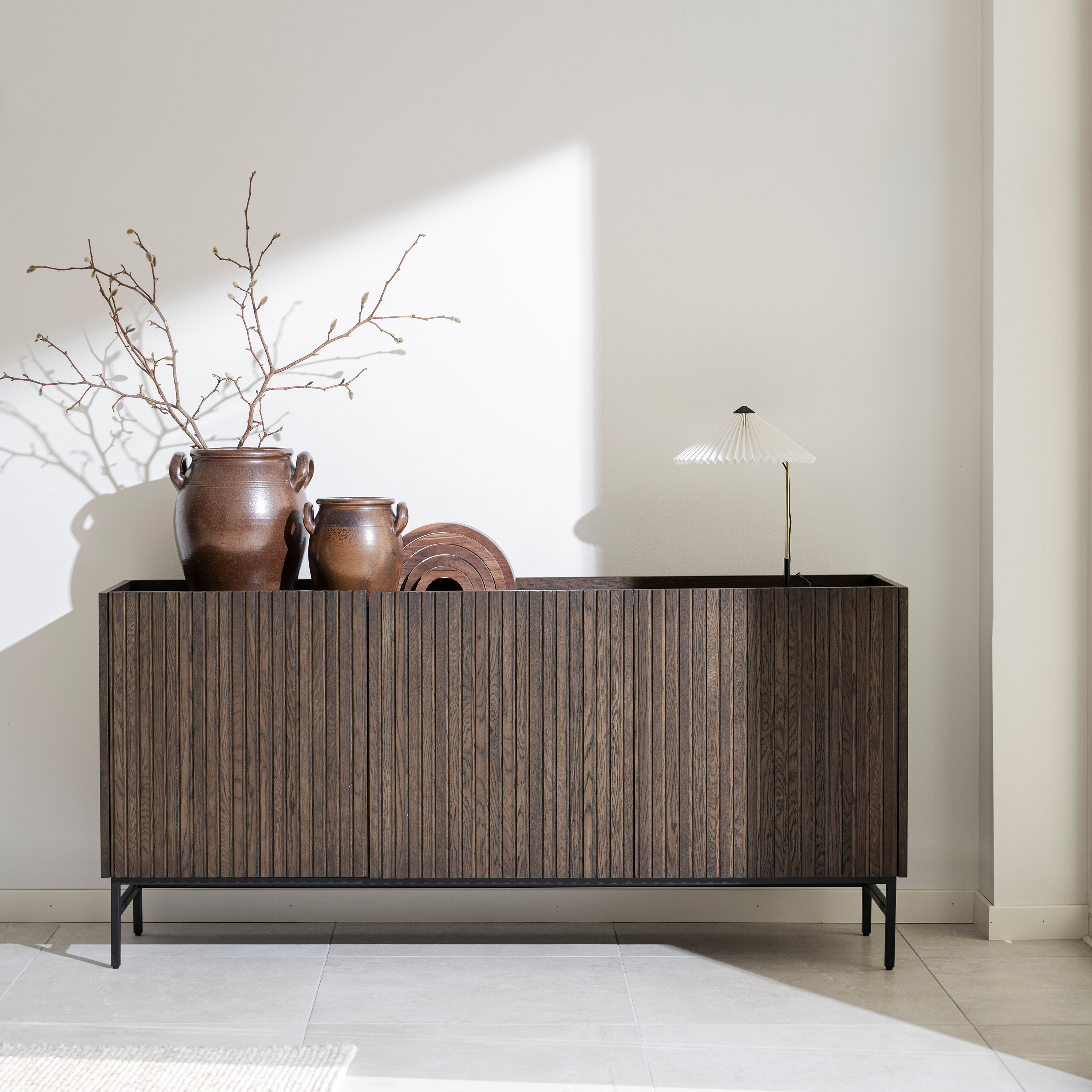 Rowico Home Halifax Sideboard Braun/Schwarz 160cm