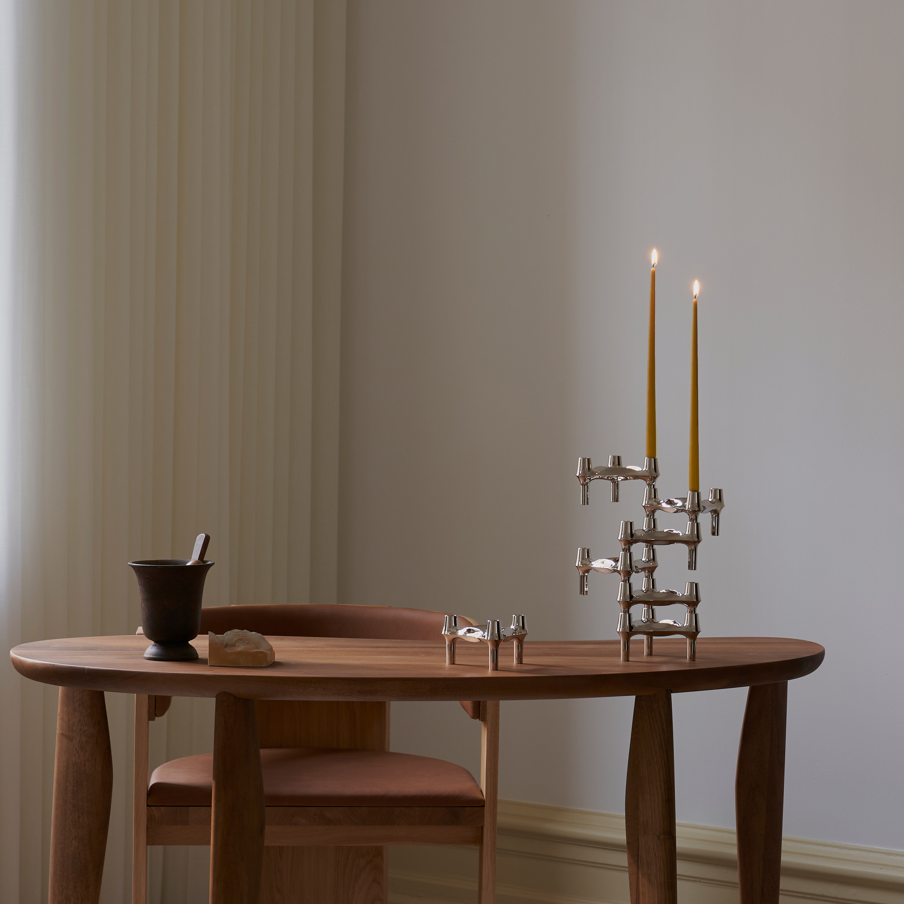 Stoff STOFF Nagel BMF Kynttilänjalka Chrome 3-pakkaus