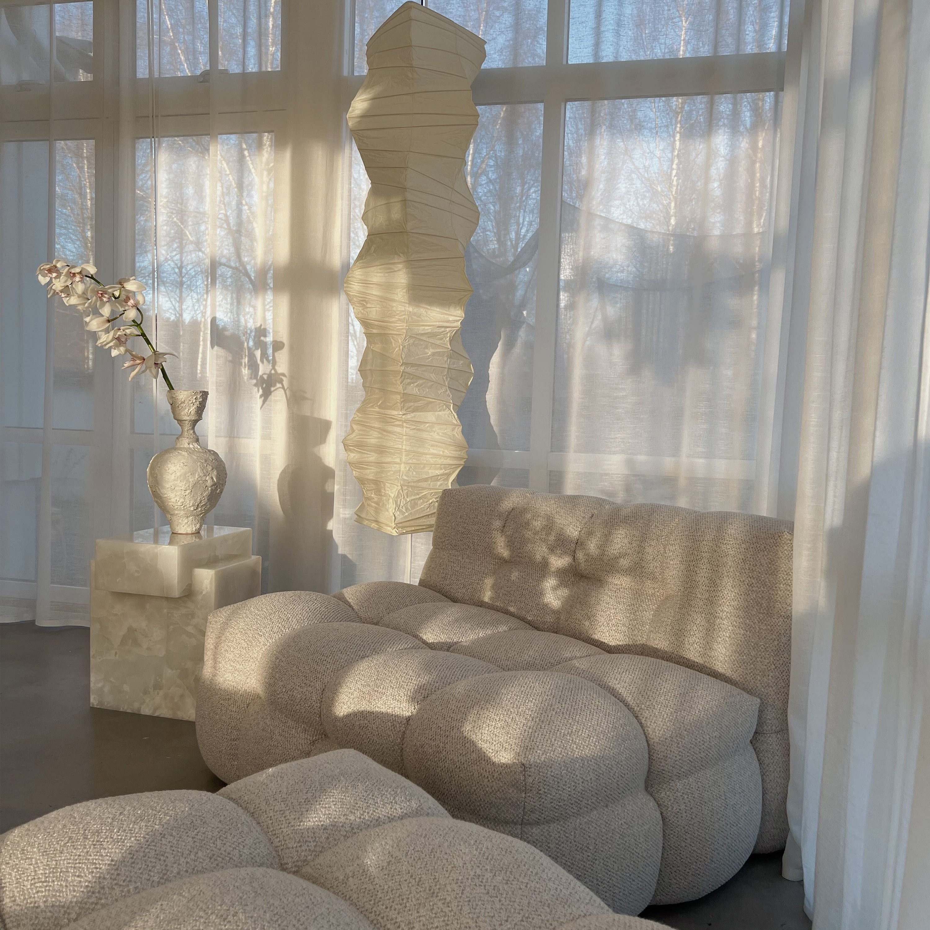 Sleepo Collection Billie Loungestol Beige Bouclé 120cm