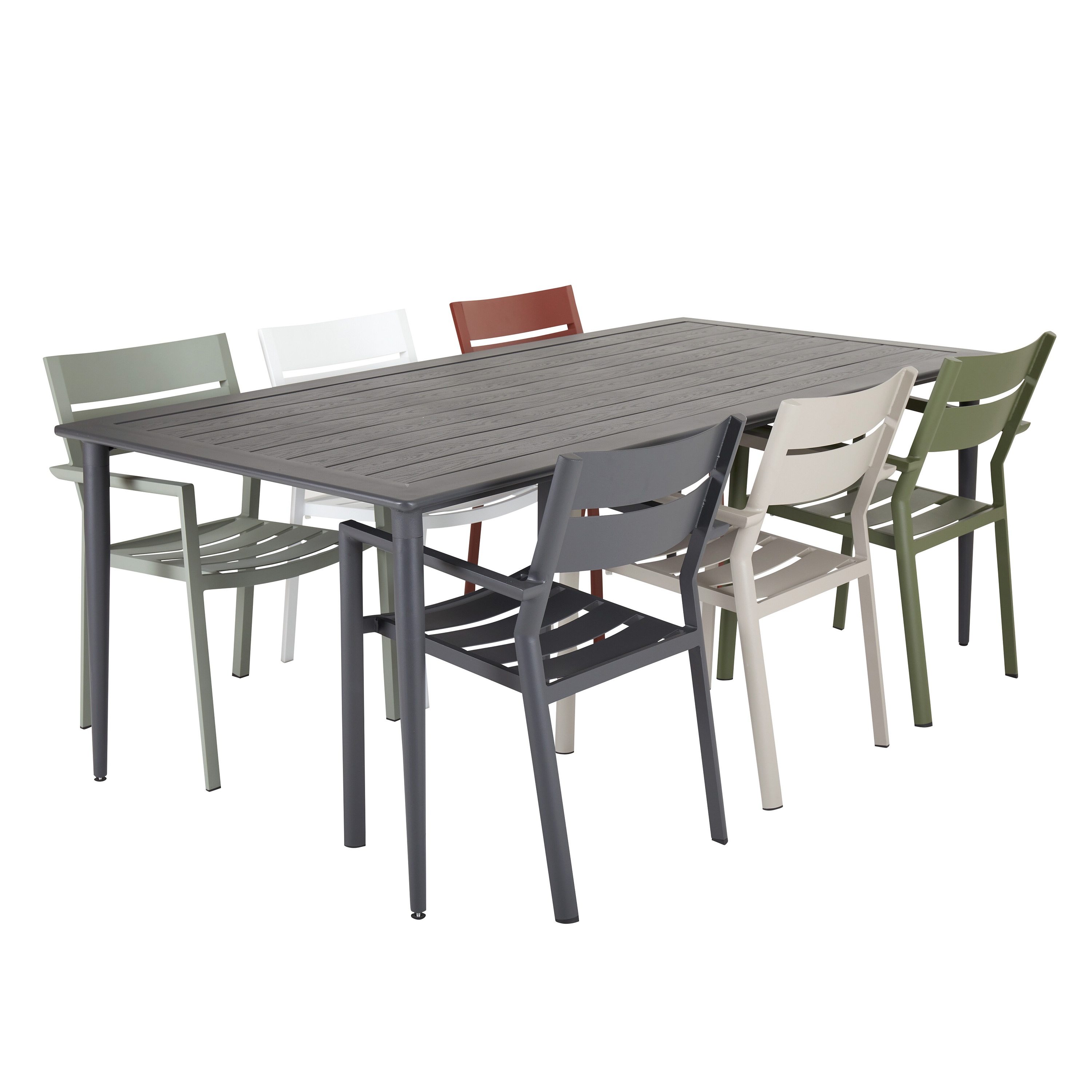 Brafab Nimes Matbord Antracit 200x98cm