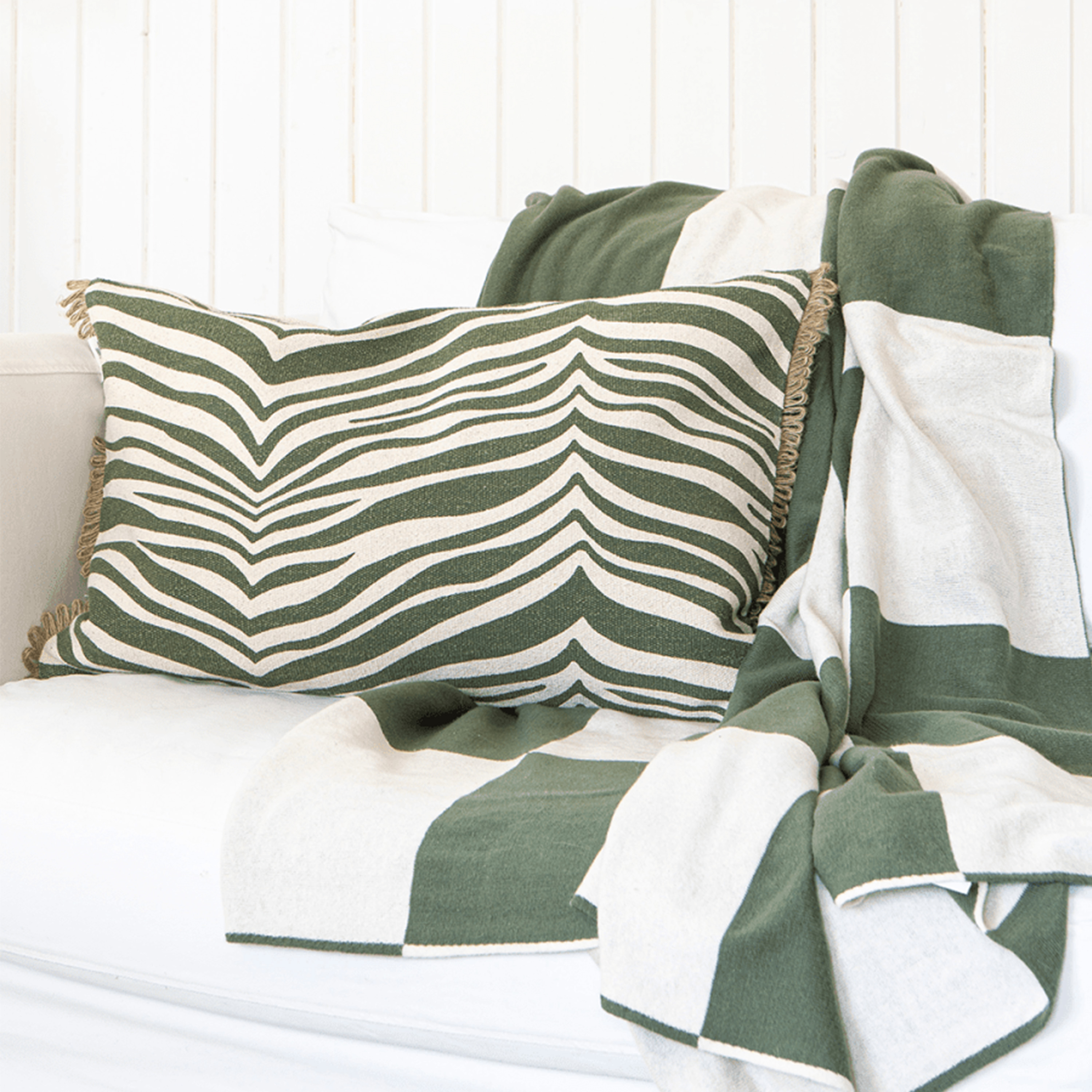 Classic Collection Square Pledd Grønn 130x170