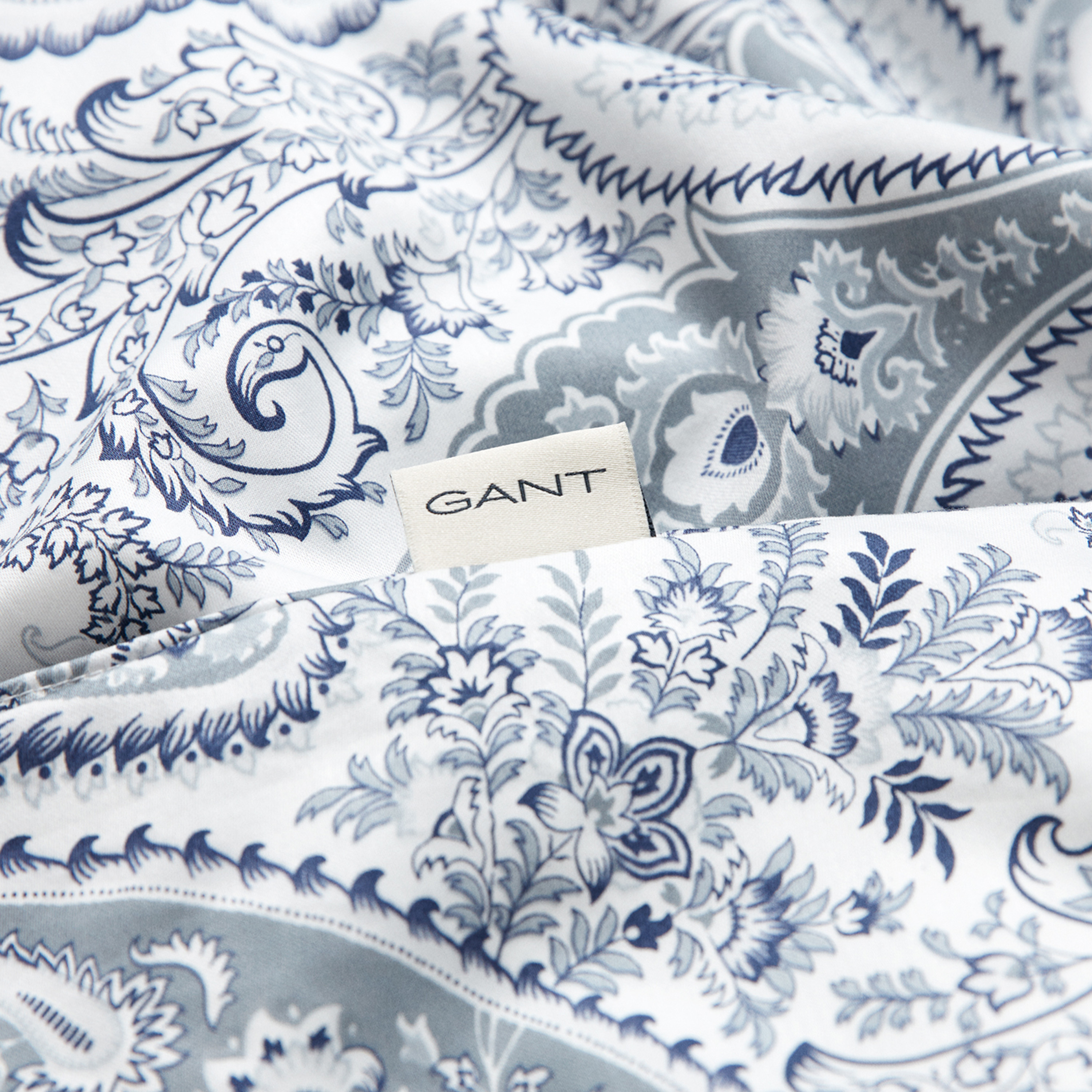 GANT Home Key West Paisley Påslakan Heather Grey Enkel