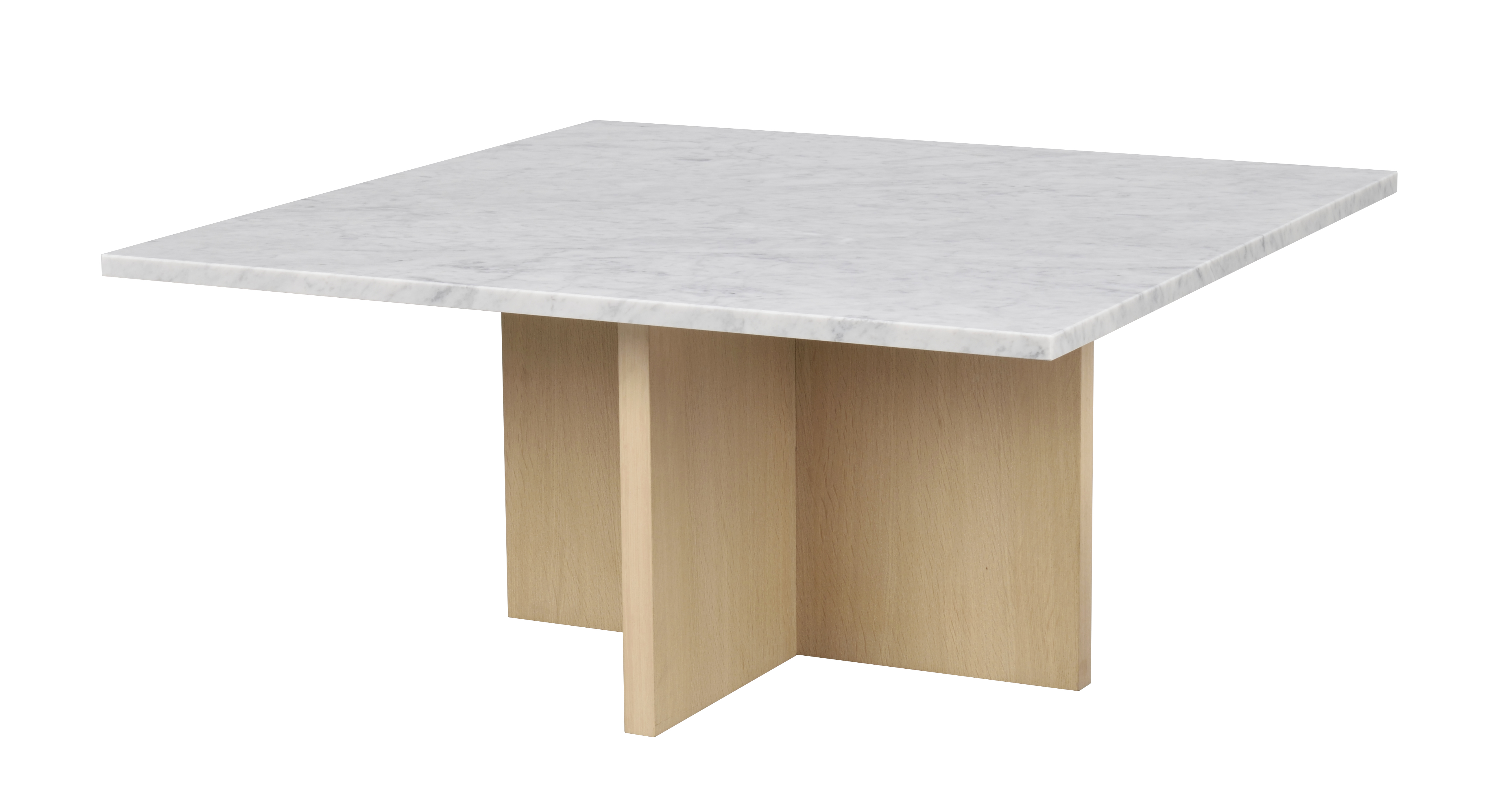 Rowico Home - Brooksville Couchtisch Weißer Marmor/Weiß pigmentiert 90x90