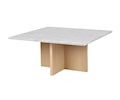 Brooksville Soffbord Vit Marmor/Vitpigmenterad 90x90