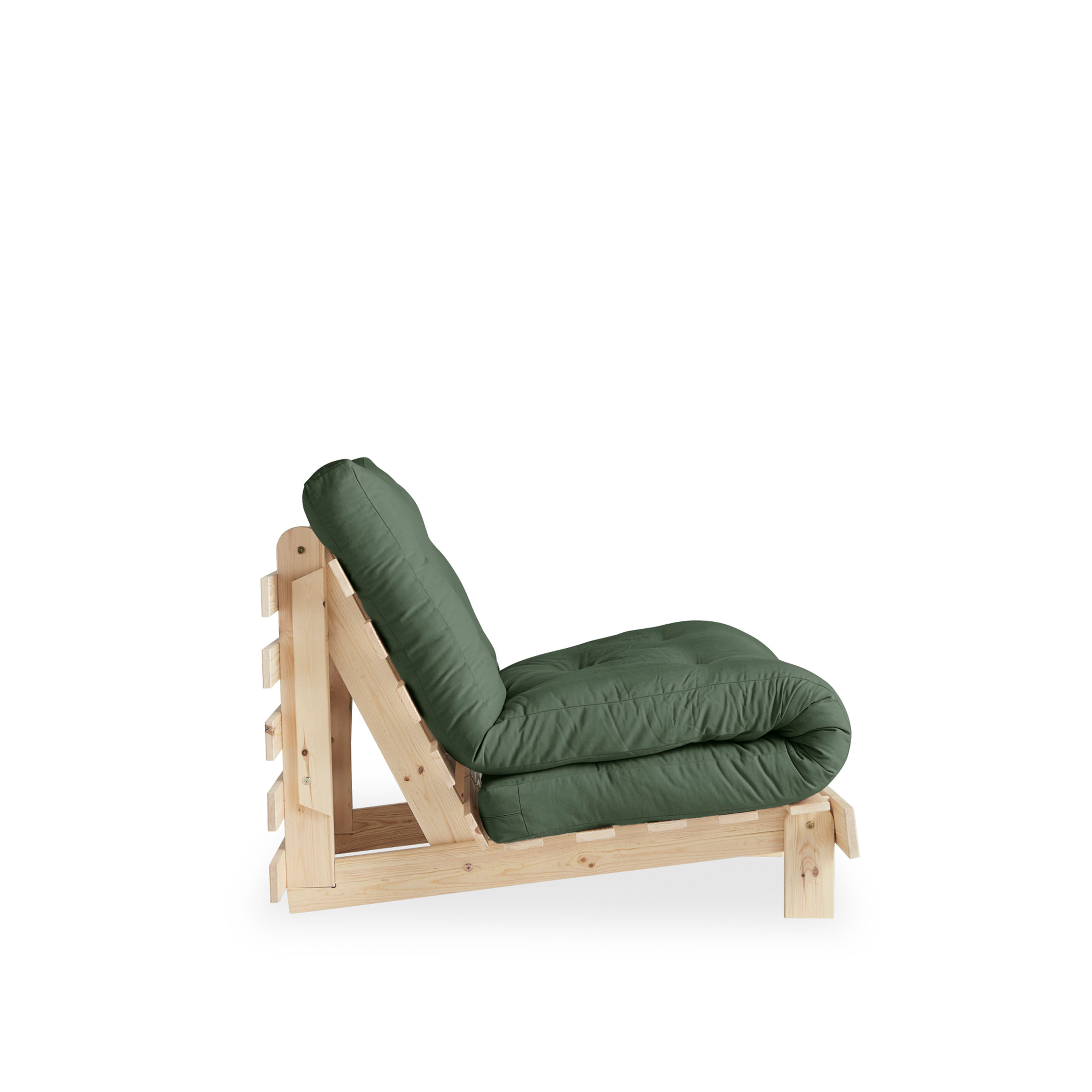 Karup Design Roots Nojatuoli Luonnollinen/Olive Green 90 cm