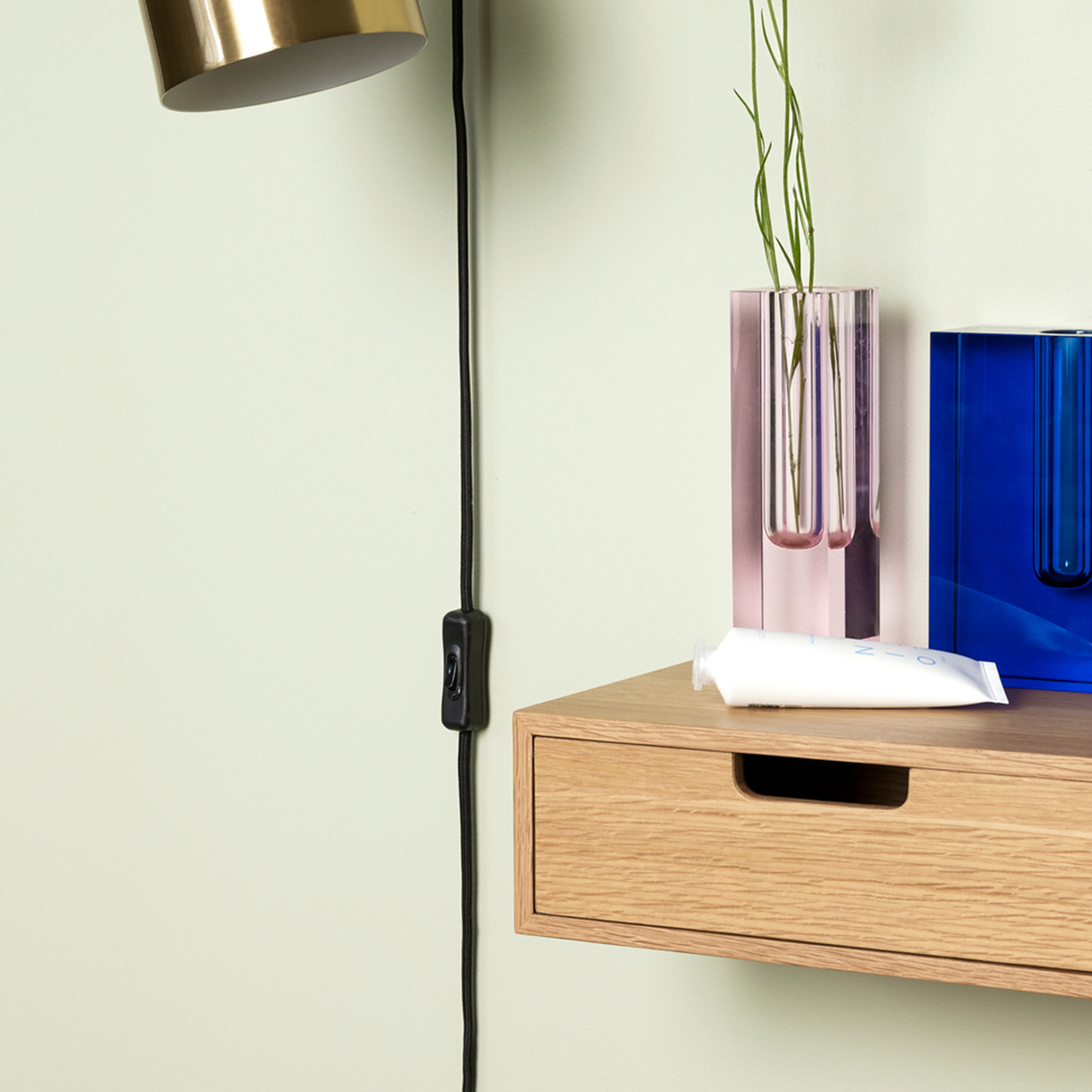 Hübsch Hide Schrank Box Natural 30cm